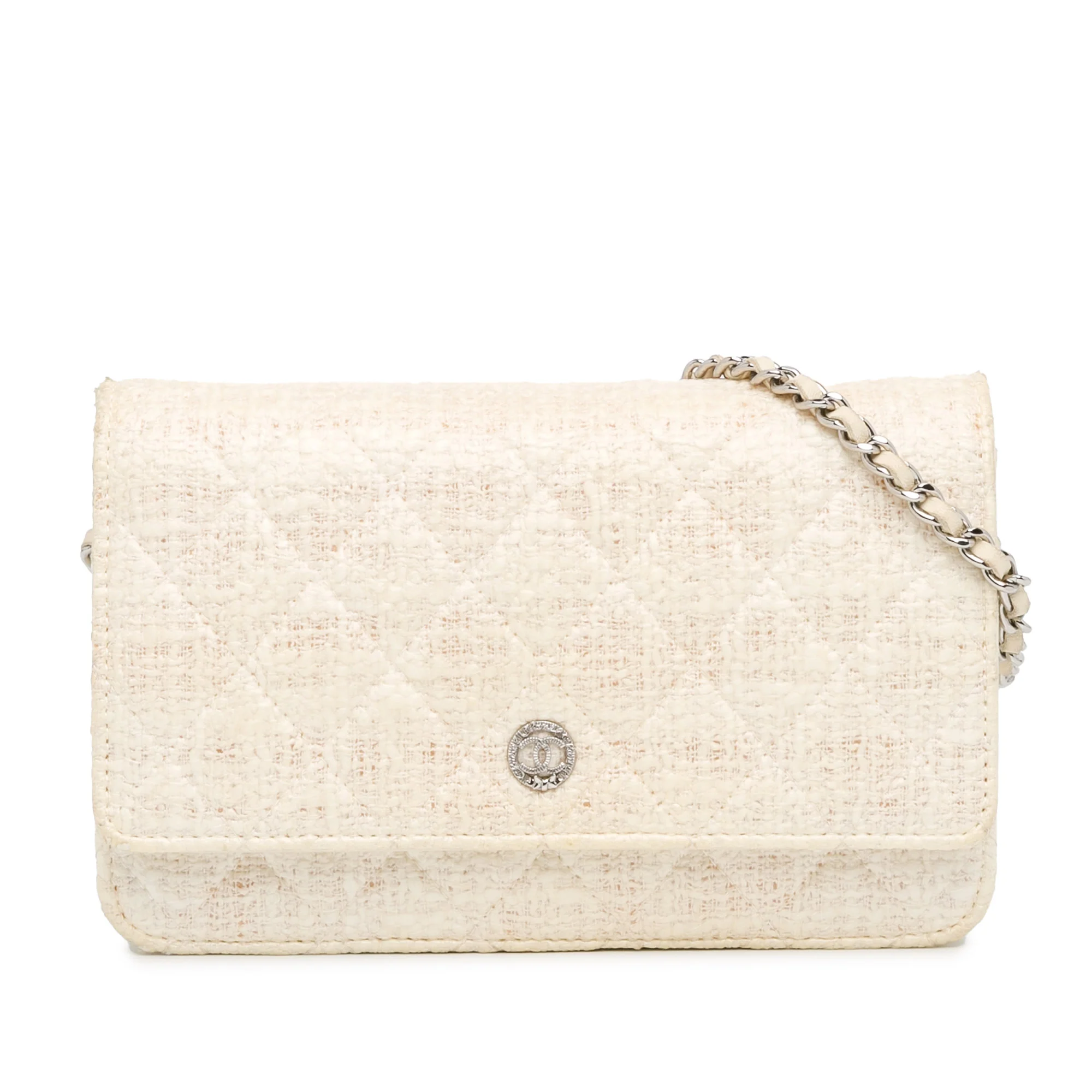 Wallet on Chain Quilted Tweed