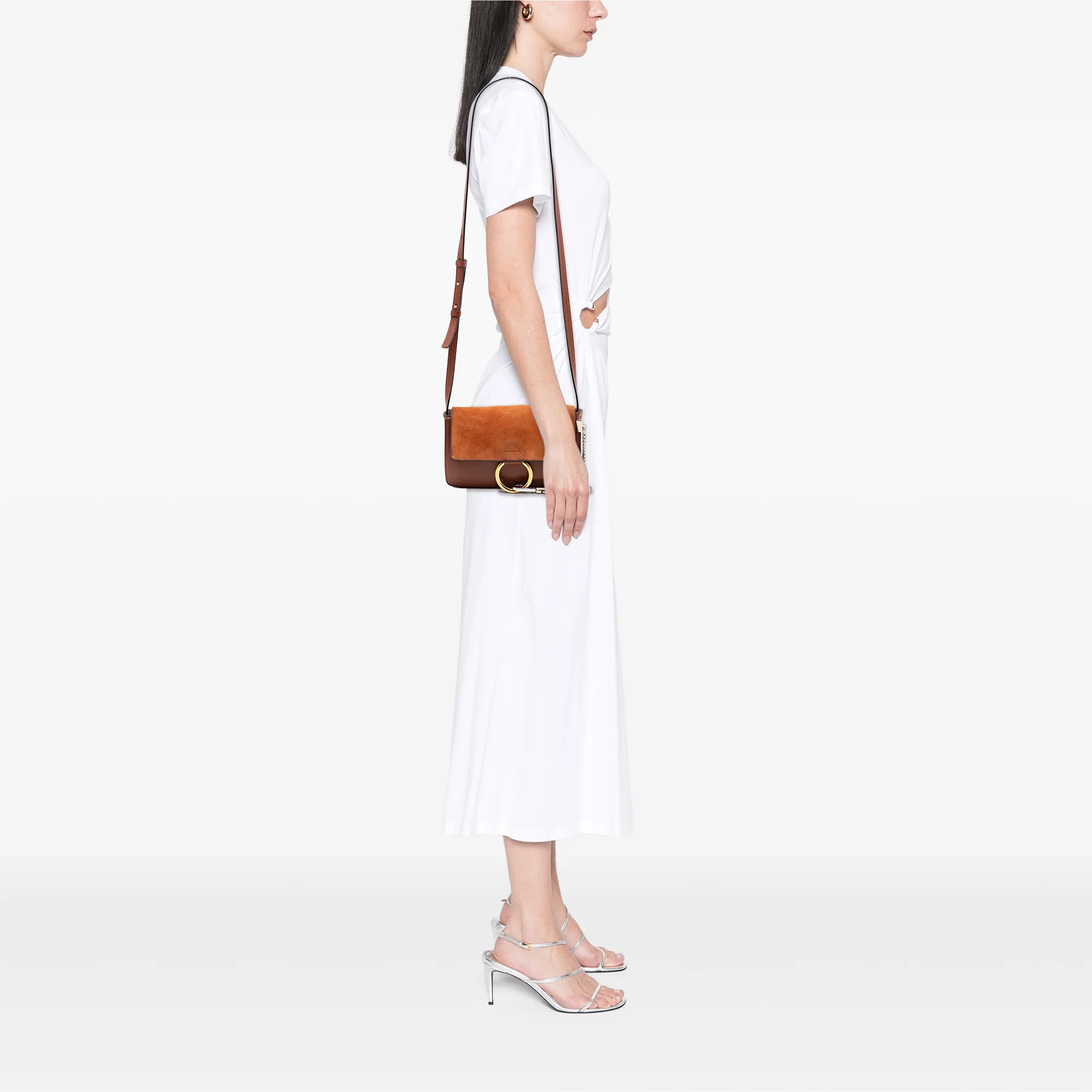 Faye Shoulder Bag Leather and Suede Small - Image 7