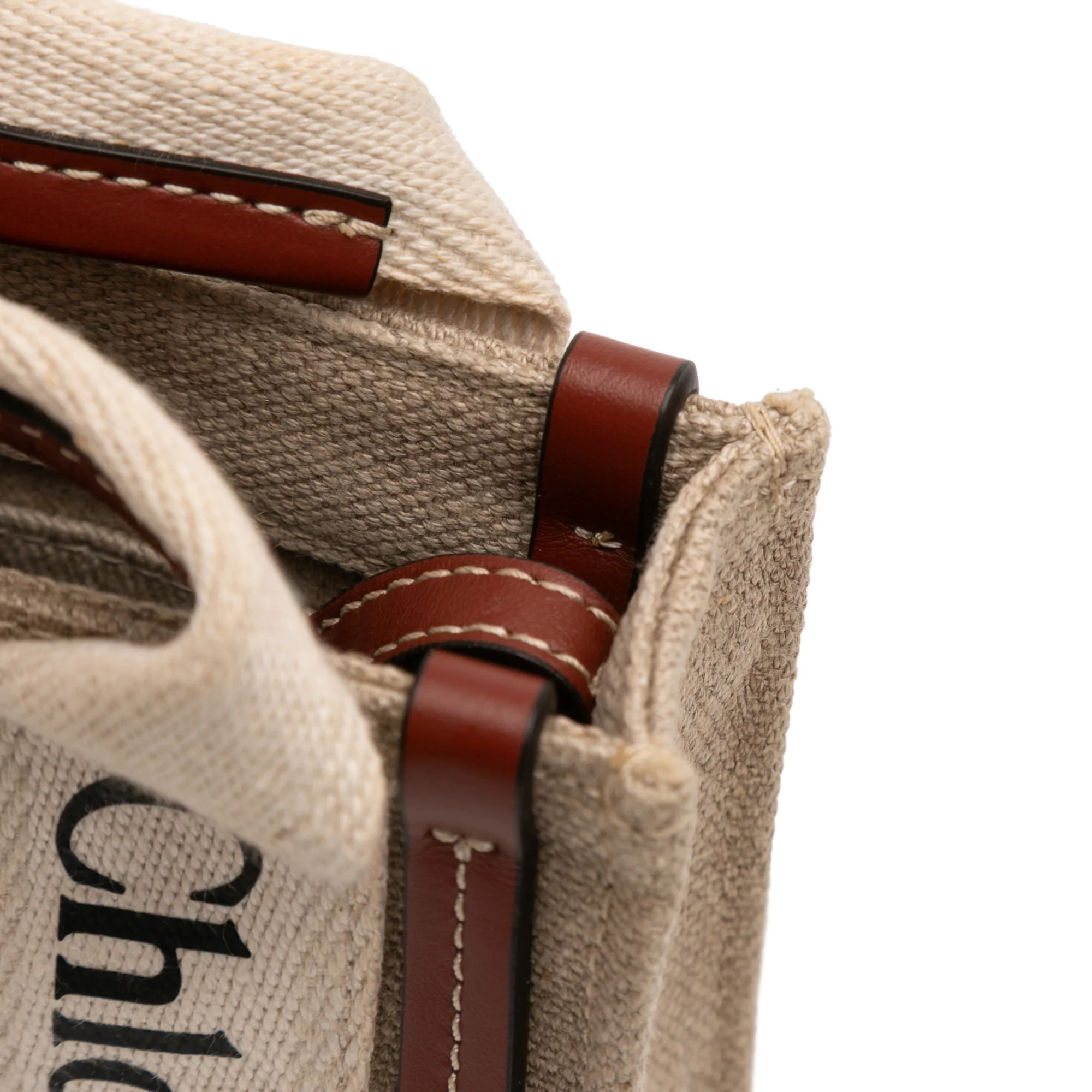 Woody Convertible Tote Canvas with Leather Small - Image 7
