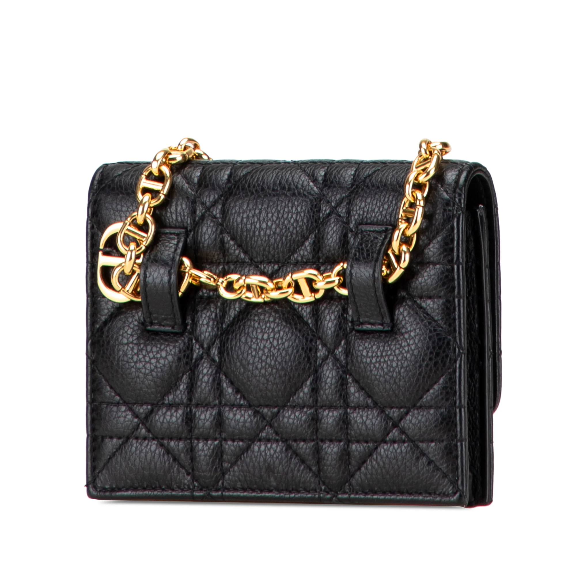 Caro Flap Double Pouch Crossbody Bag Cannage Quilt Calfskin - Image 2