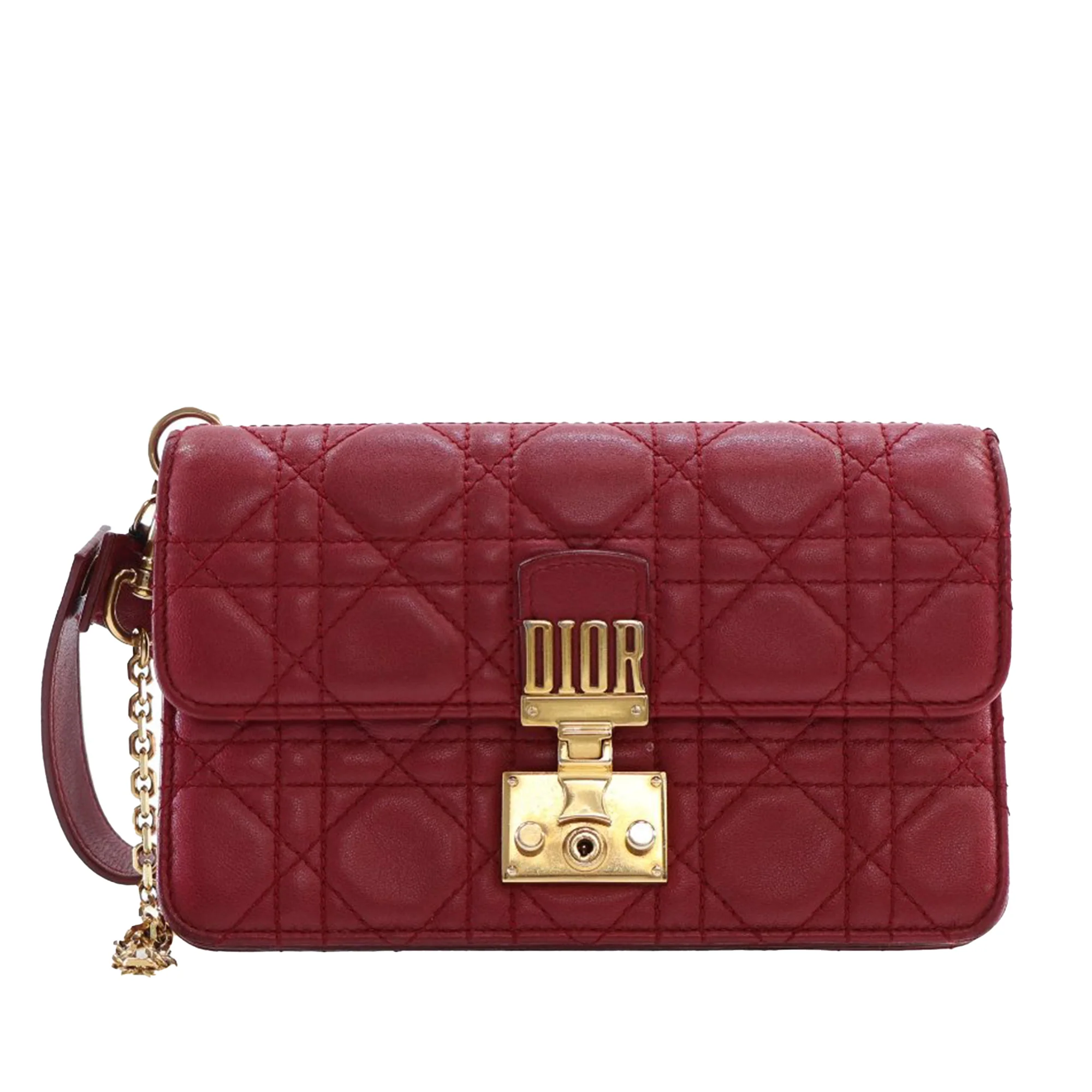 Dioraddict Wallet on Chain Cannage Quilt Lambskin