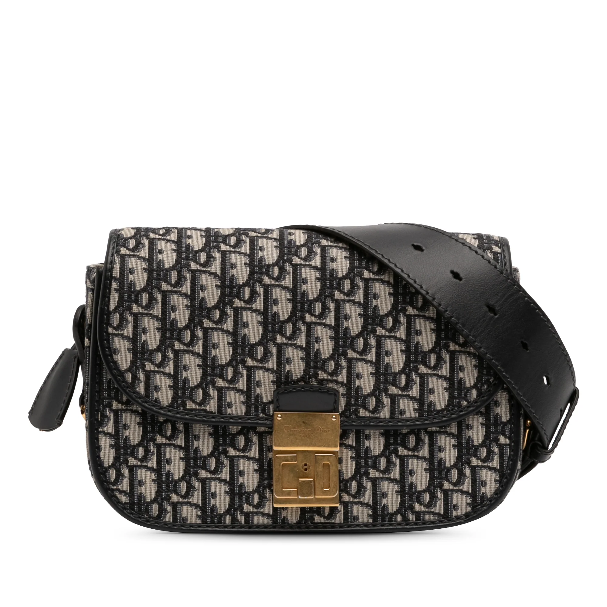 Front Lock Flap Bag Oblique Canvas Medium
