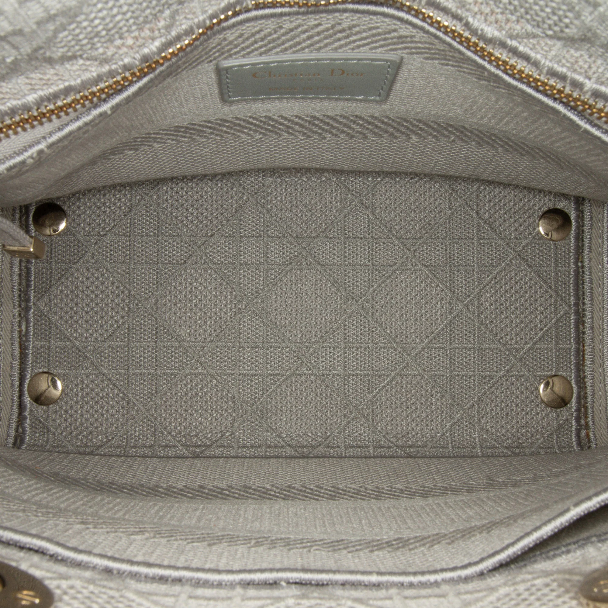 Lady D-Lite Bag Cannage Embroidered Canvas Medium - Image 6