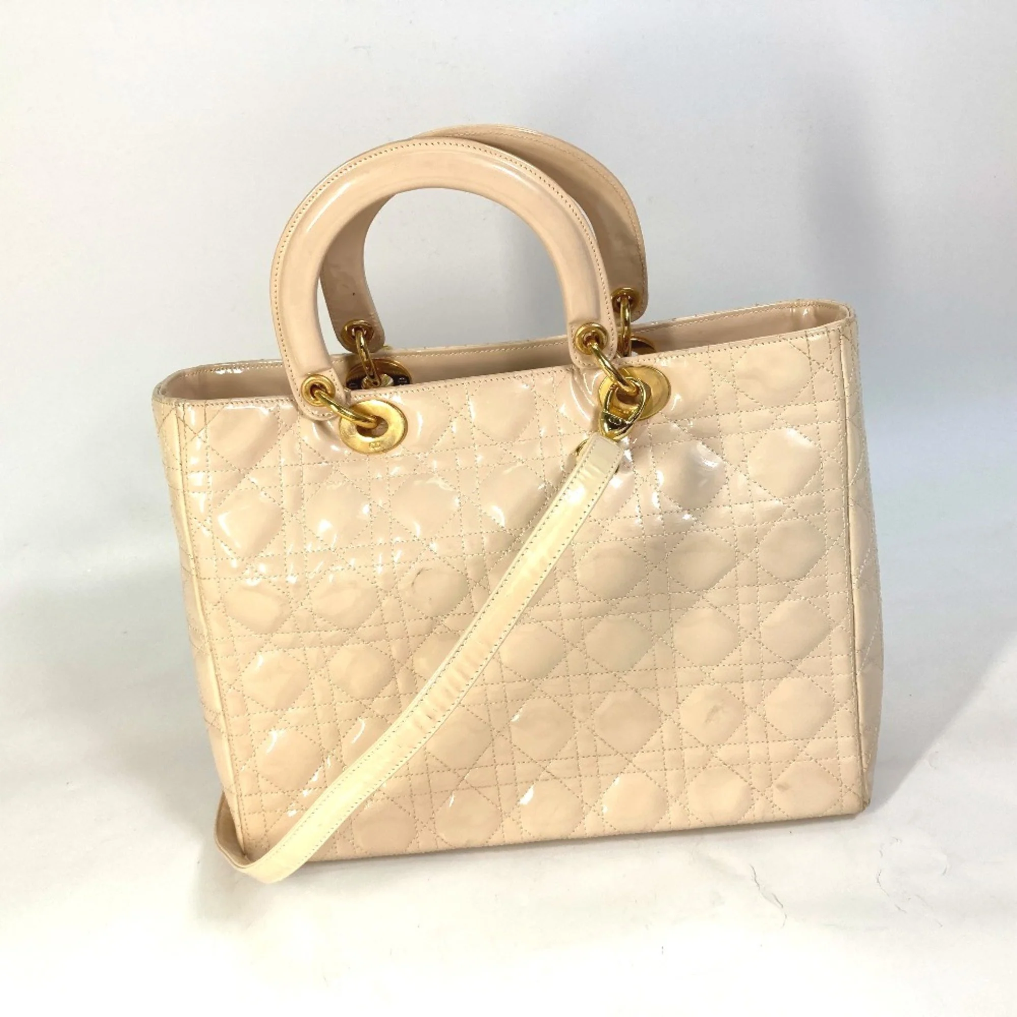 Lady Dior Bag Cannage Quilt Patent Large - Image 2