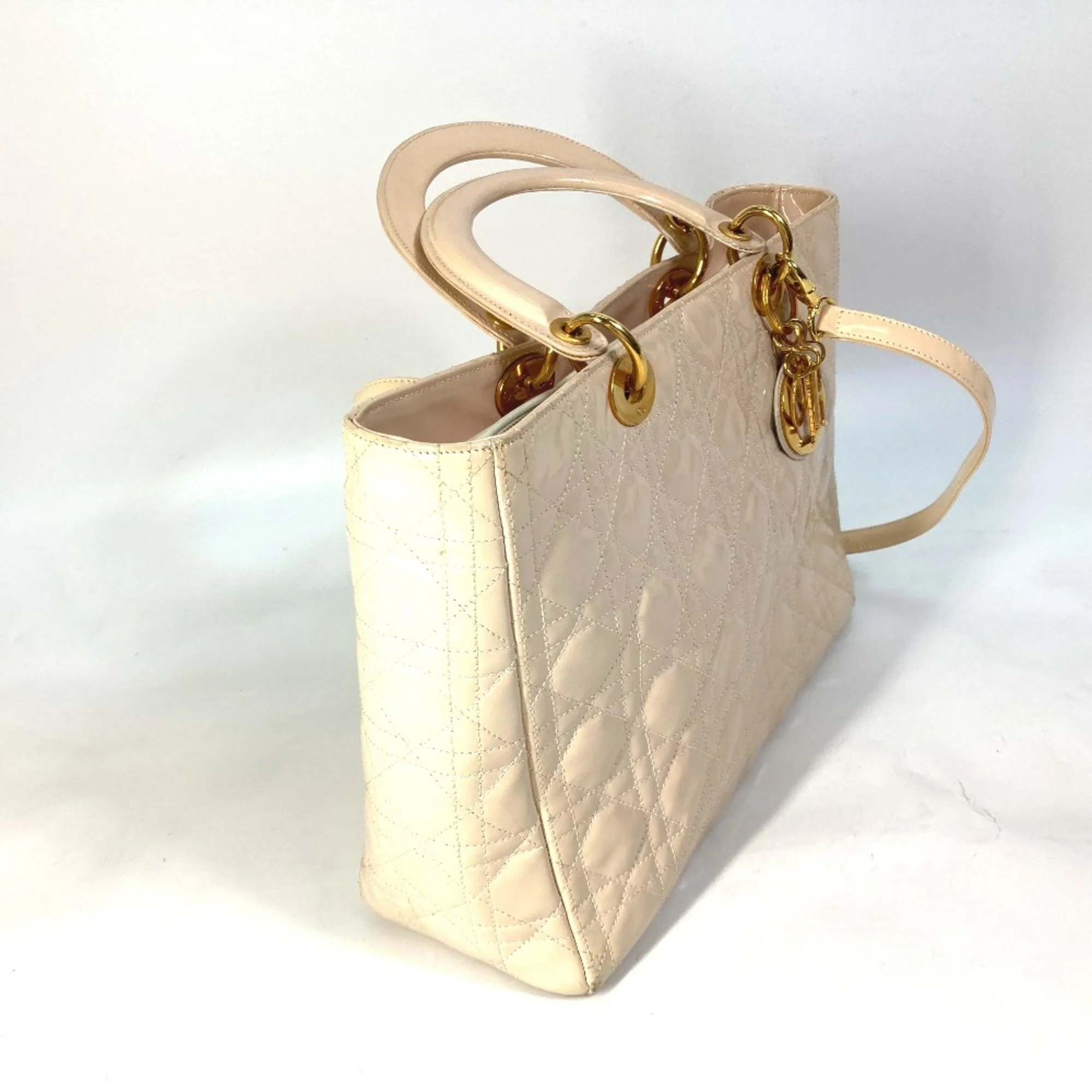Lady Dior Bag Cannage Quilt Patent Large - Image 3