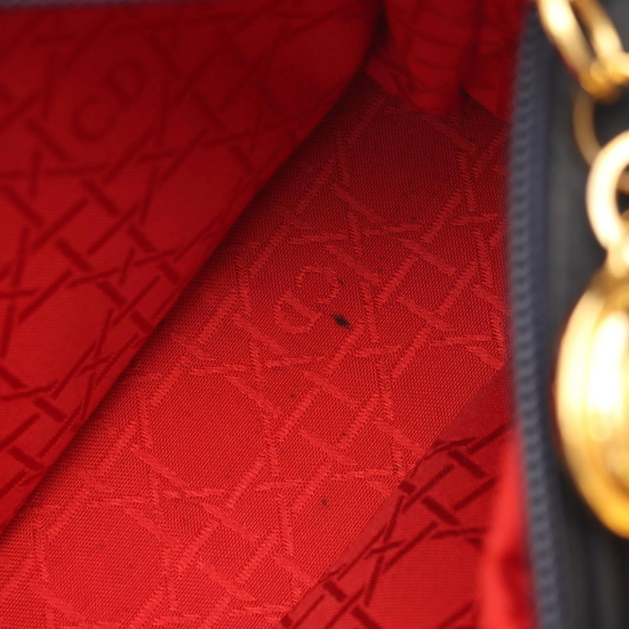 Vintage Lady Dior Bag Cannage Quilt Nylon Medium - Image 5