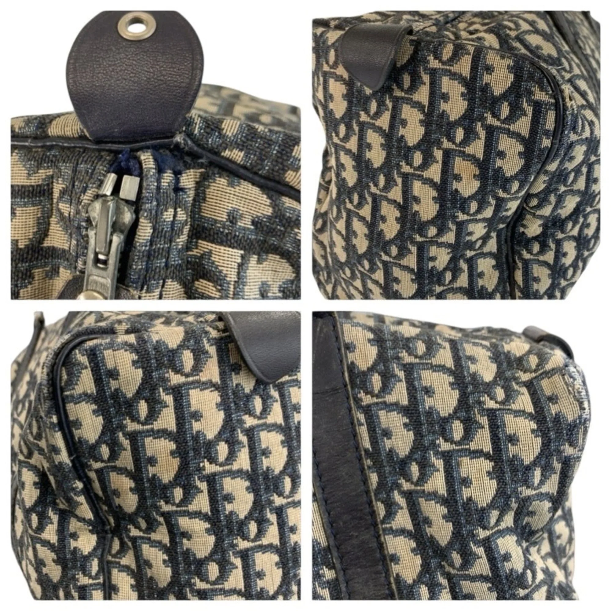 Vintage Trotter Boston Bag Diorissimo Canvas Medium - Image 6