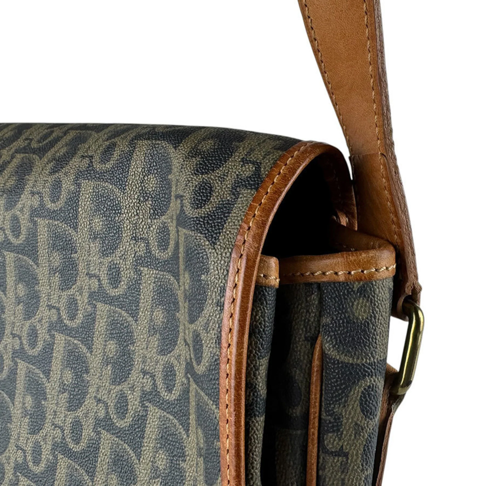 Vintage Trotter Flap Shoulder Bag Diorissimo Canvas Medium - Image 7