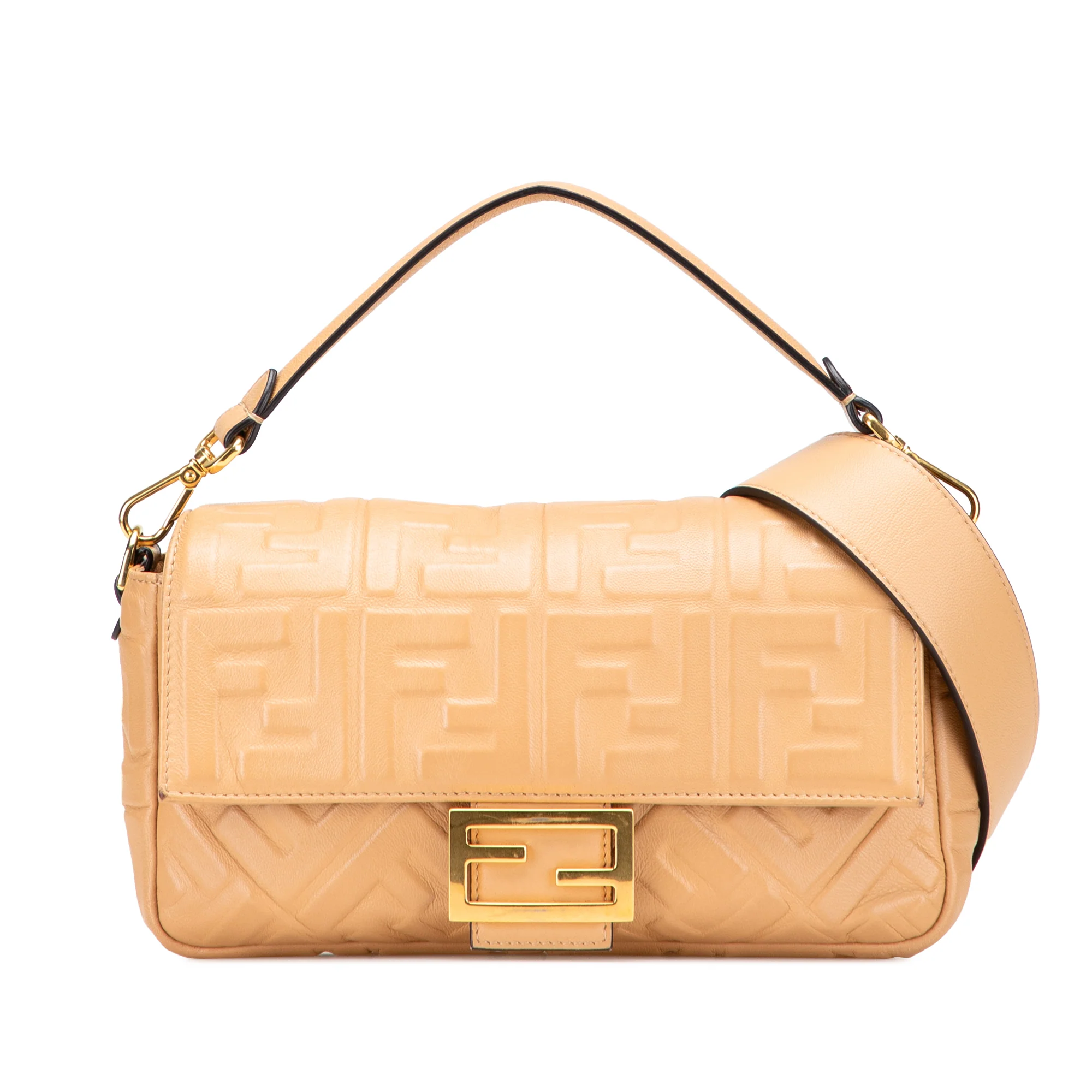 Baguette NM Bag Zucca Embossed Leather Medium