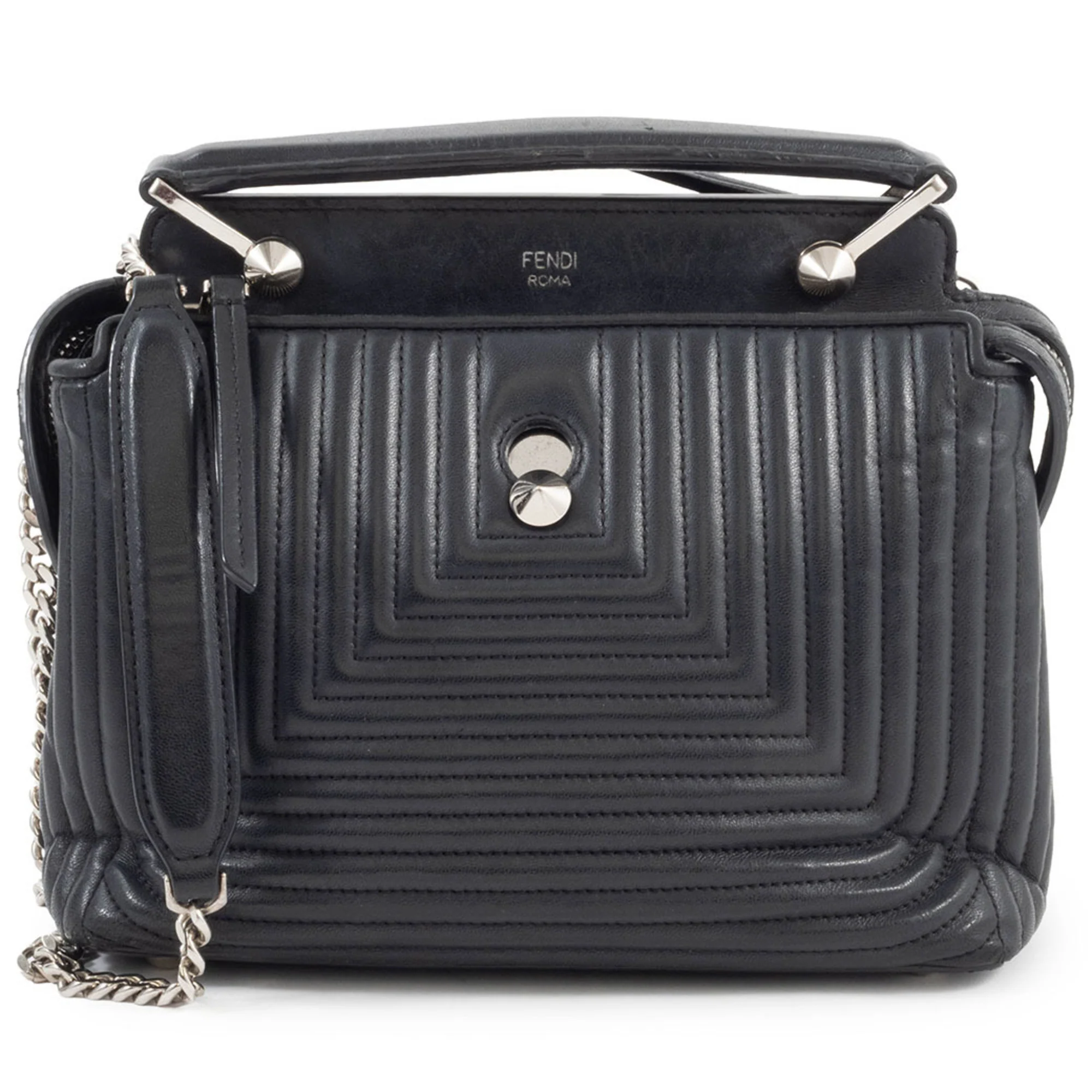 DotCom Click Top Handle Bag Quilted Leather Small