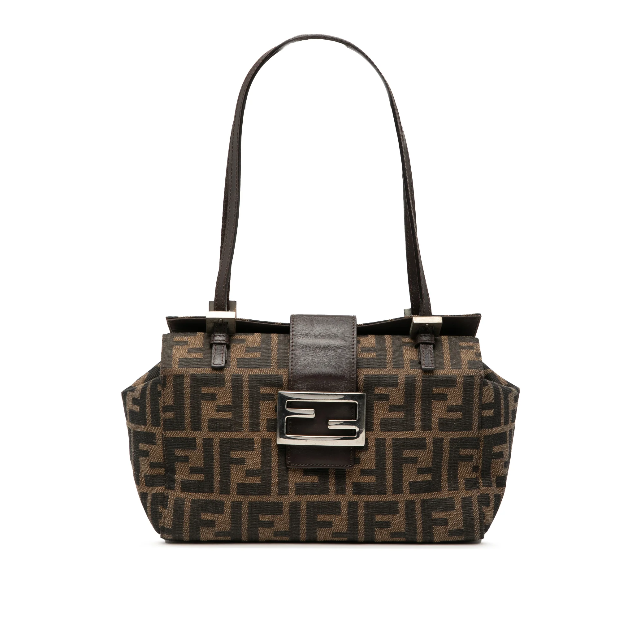 Vintage Shoulder Bag Zucca Canvas Medium