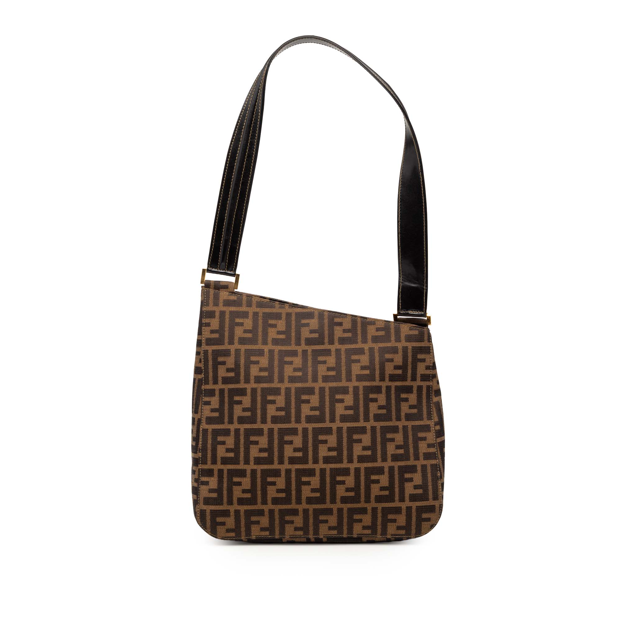 Vintage Shoulder Bag Zucca Canvas Medium