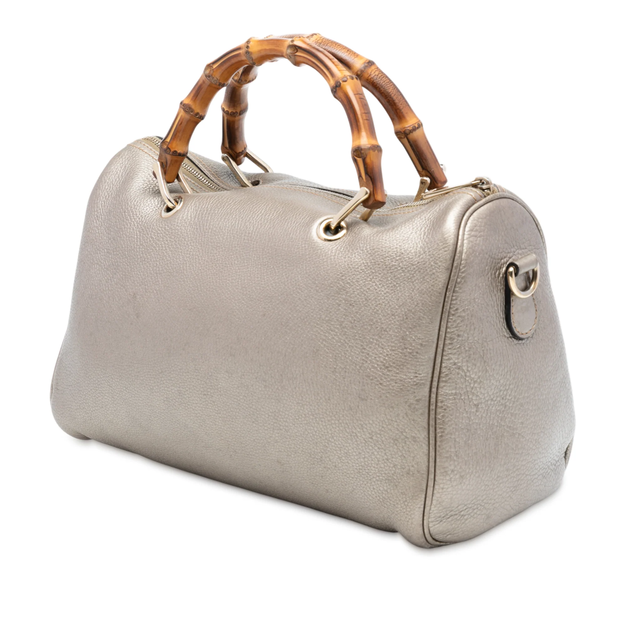 Bamboo Shopper Boston Bag Leather Medium - Image 2