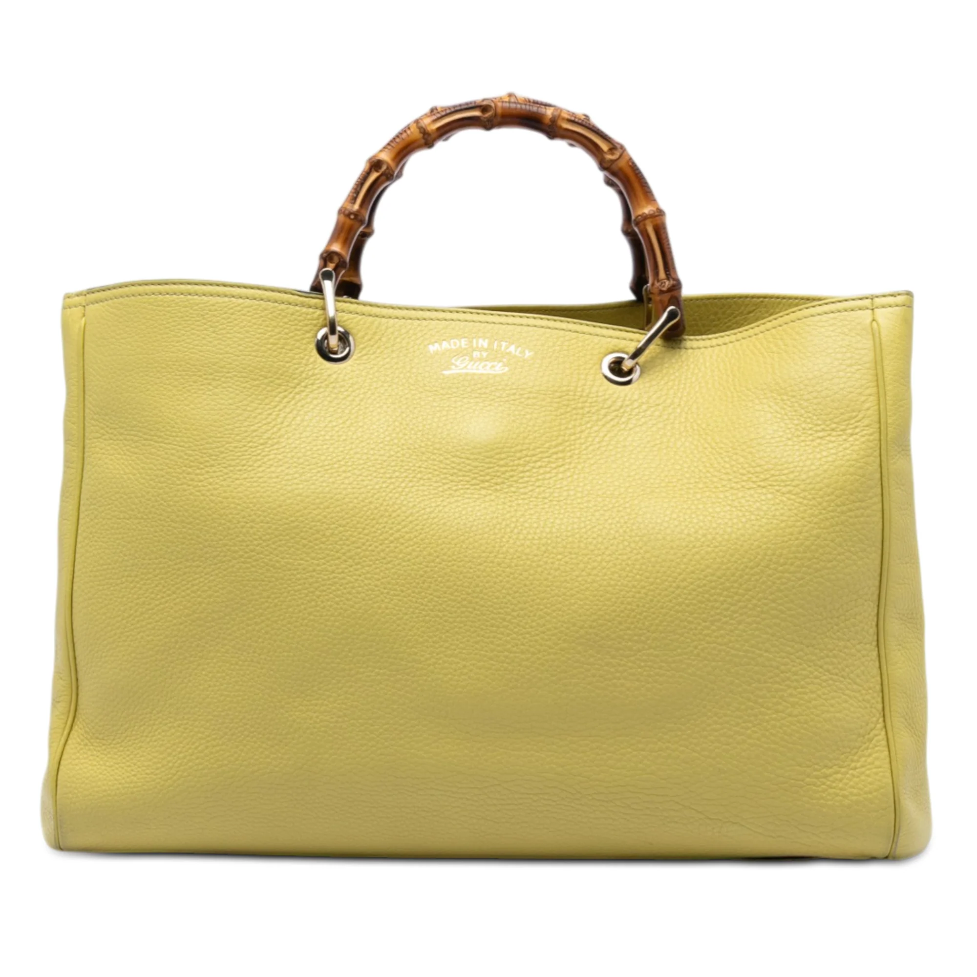 Bamboo Shopper Tote Leather Large