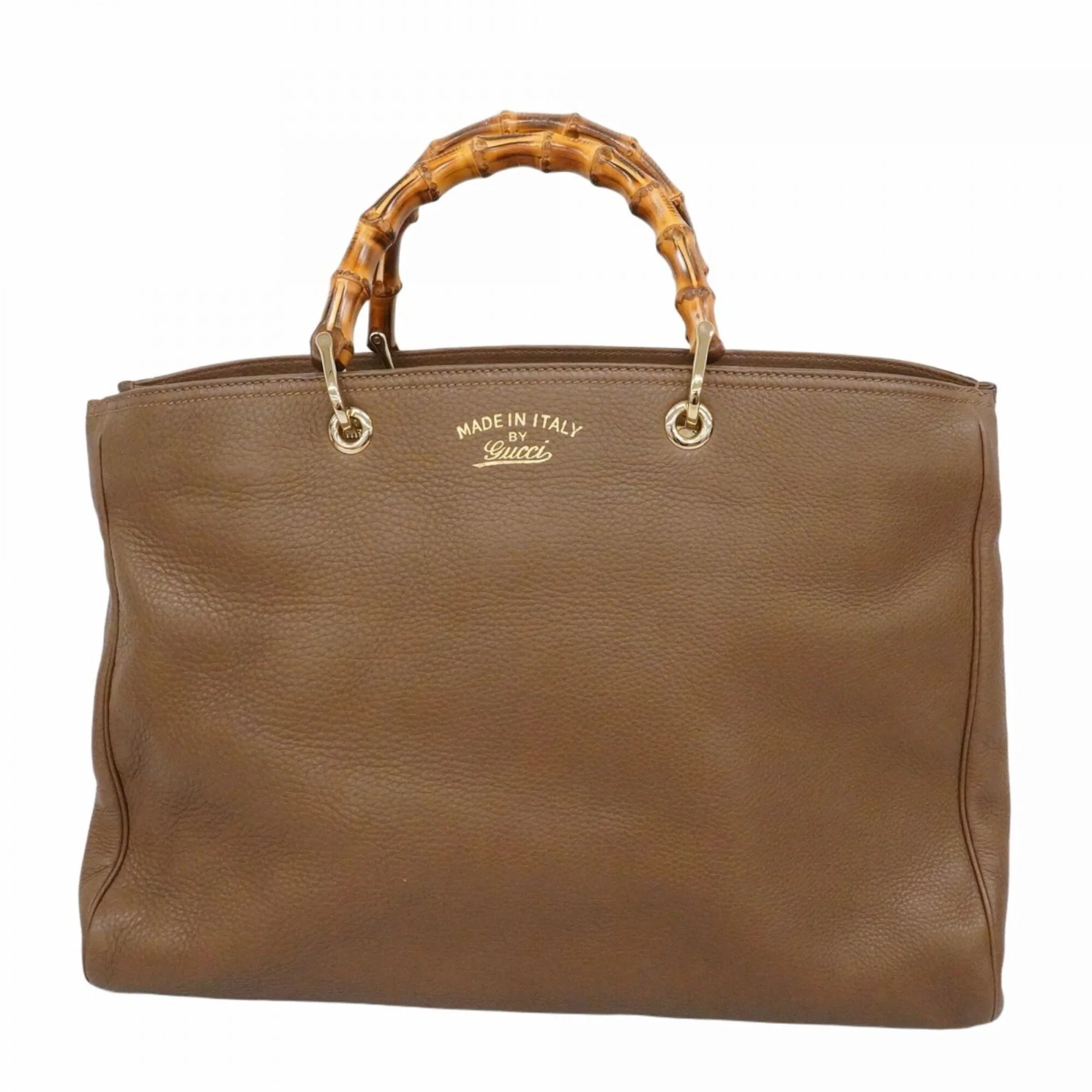 Bamboo Shopper Tote Leather Large