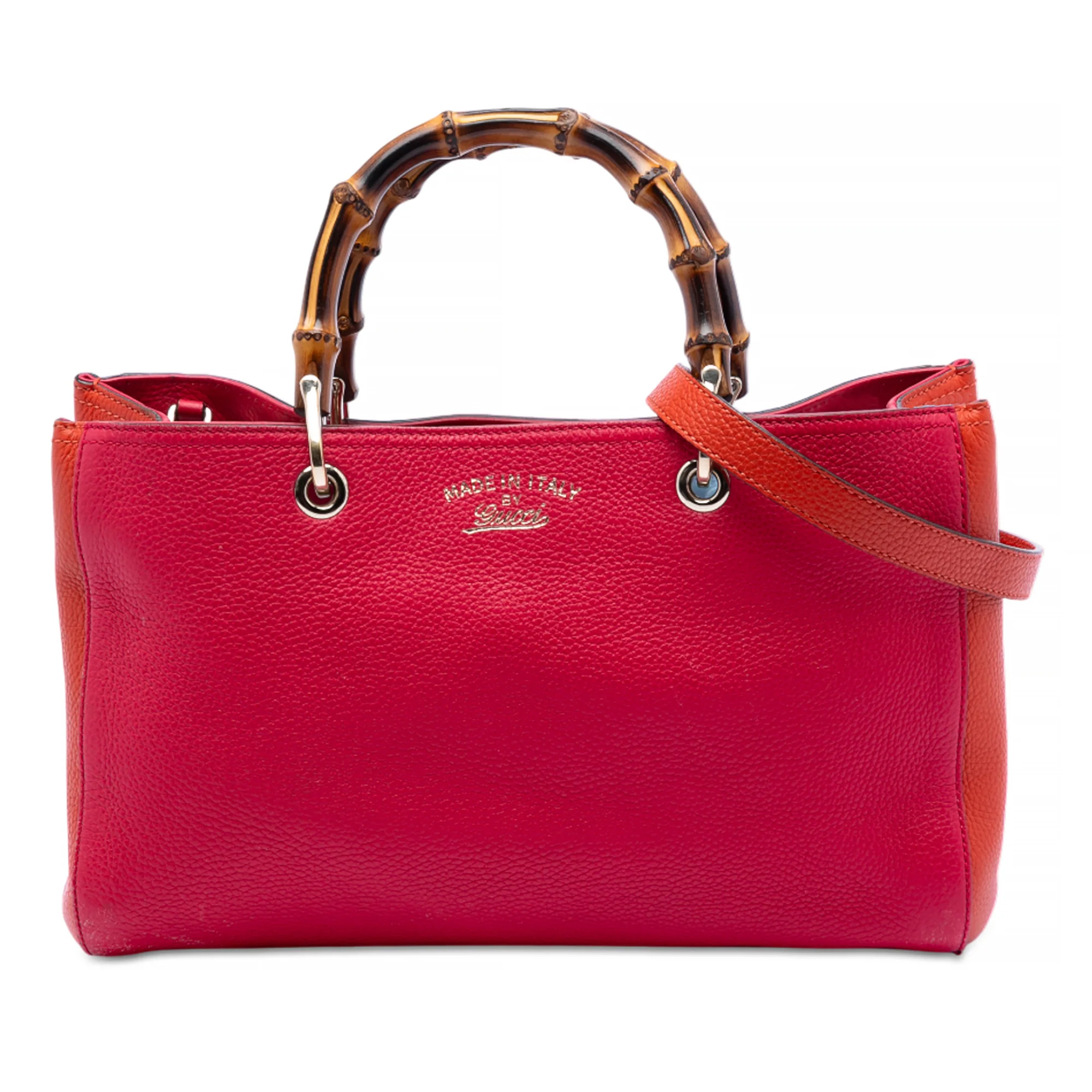 Bamboo Shopper Tote Leather Medium