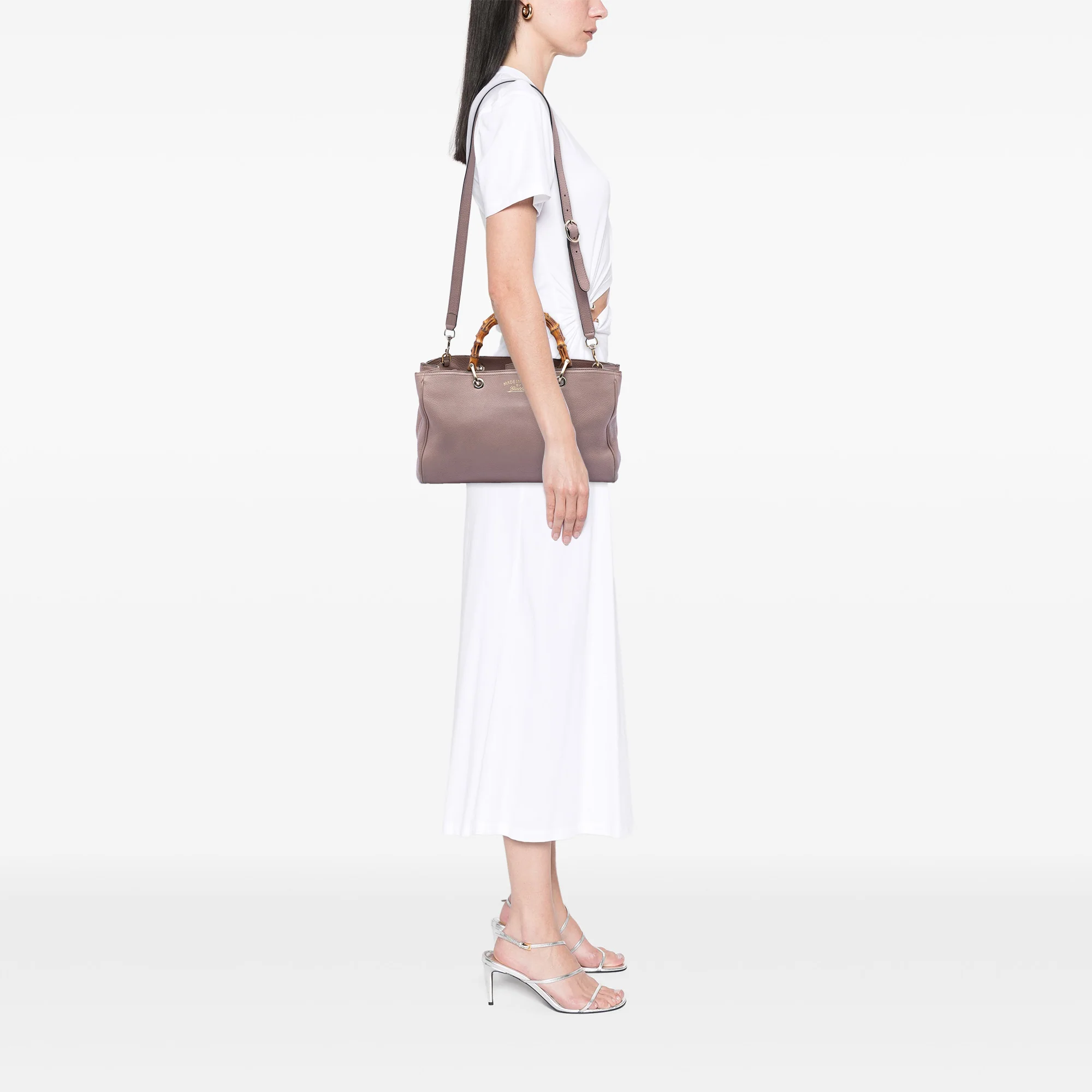 Bamboo Shopper Tote Leather Medium - Image 7