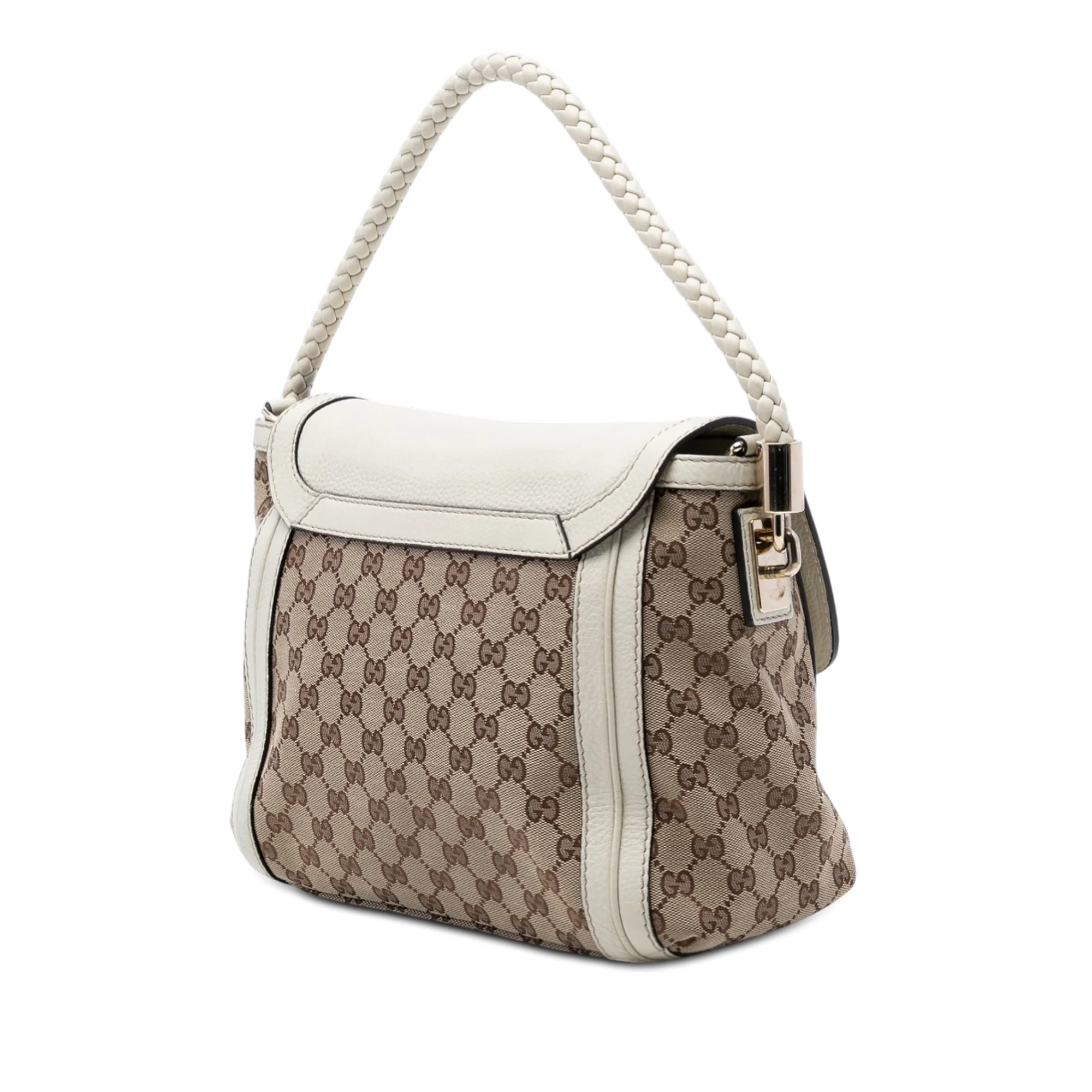 Bella Flap Shoulder Bag GG Canvas with Leather Medium - Image 2