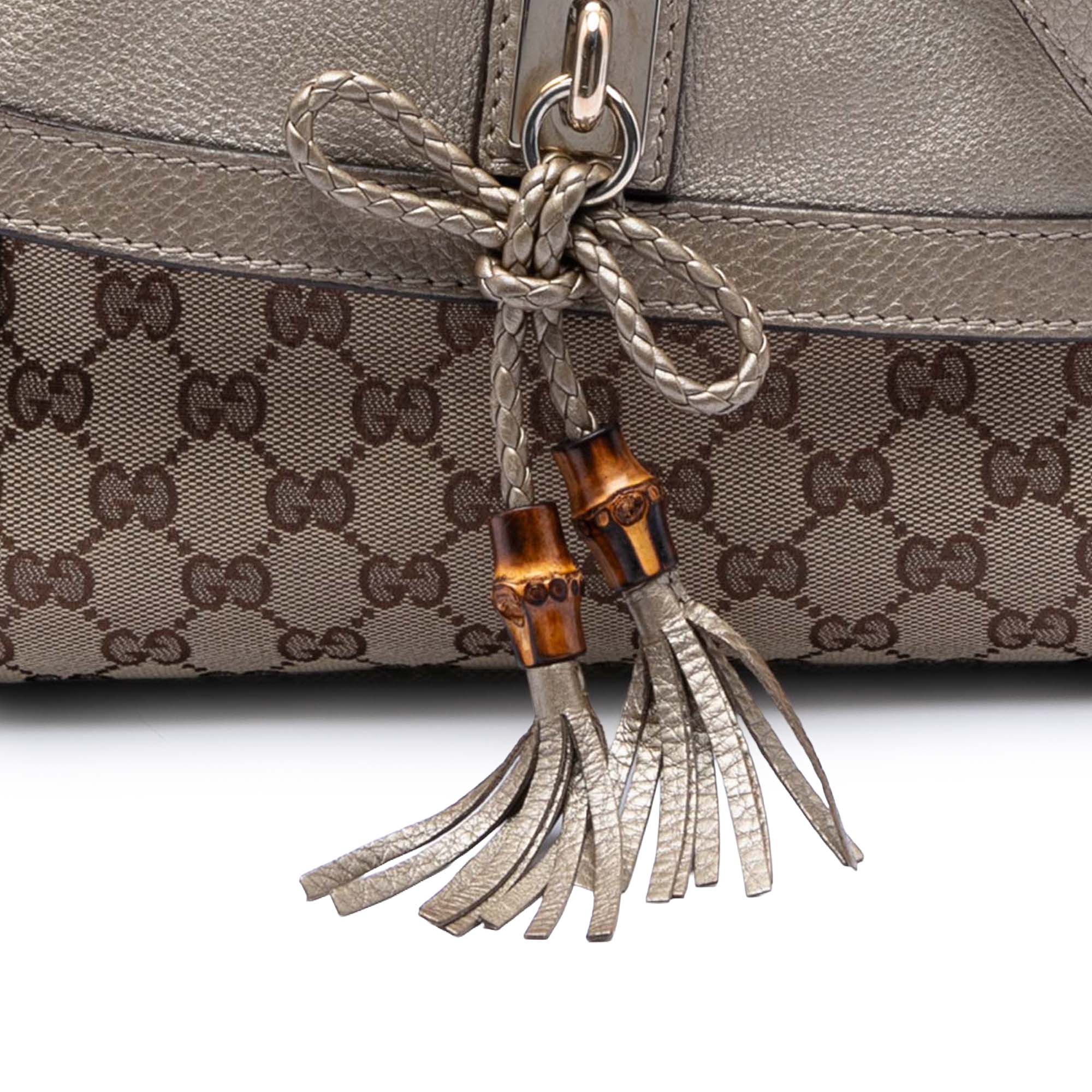 Bella Flap Shoulder Bag GG Canvas with Leather Medium - Image 7
