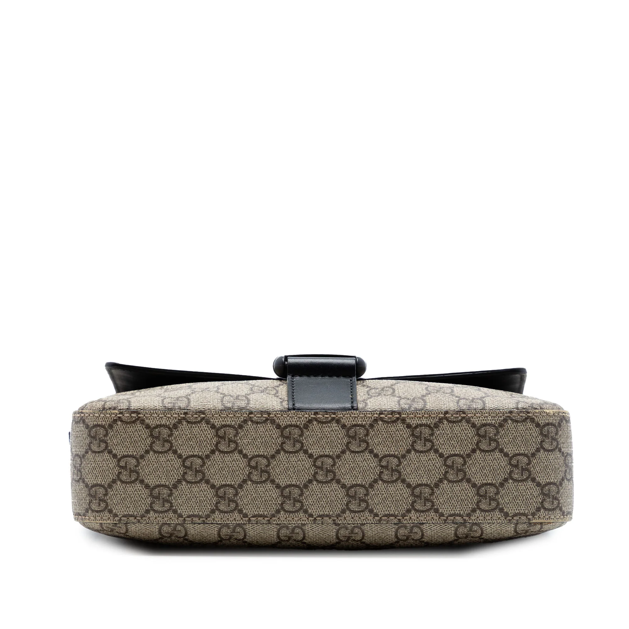 Buckle Flap Messenger Bag GG Coated Canvas with Leather Medium - Image 3