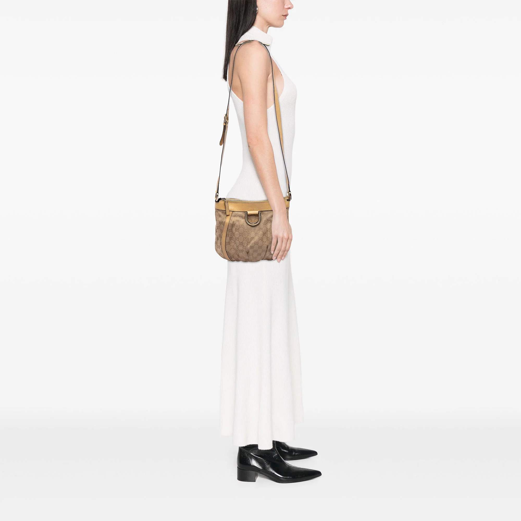 D Ring Messenger Bag Guccissima Leather Small - Image 6