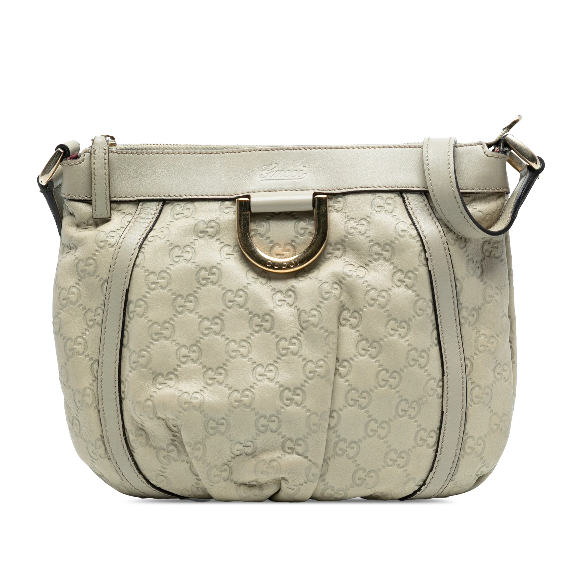 D Ring Messenger Bag Guccissima Leather Small