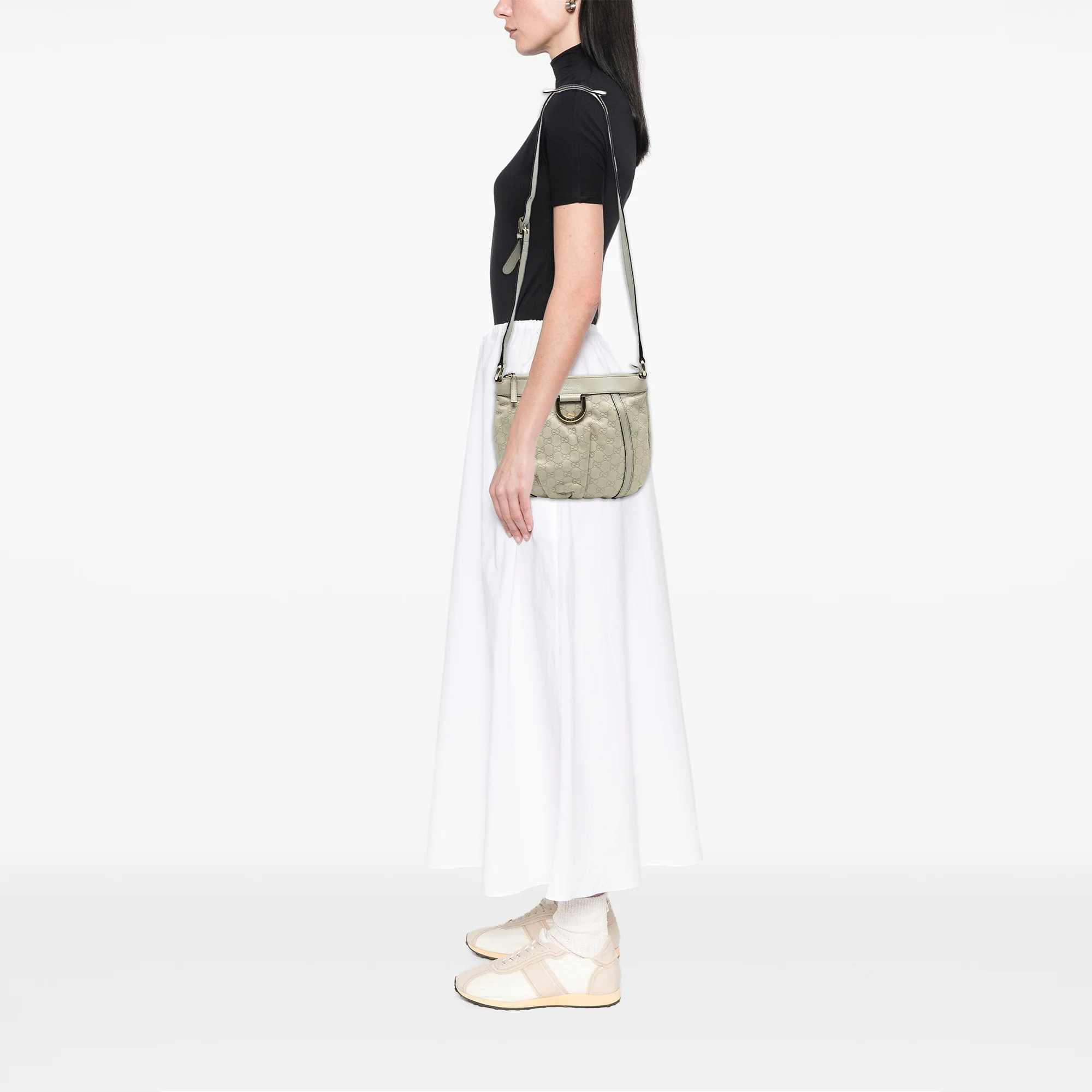 D Ring Messenger Bag Guccissima Leather Small - Image 7
