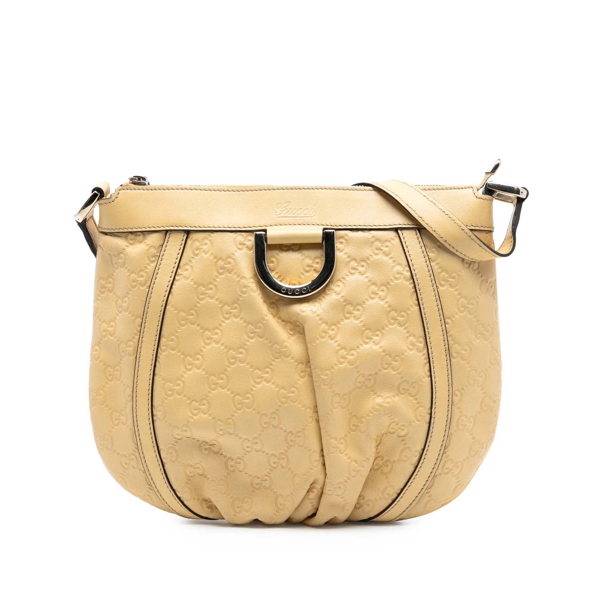 D Ring Messenger Bag Guccissima Leather Small