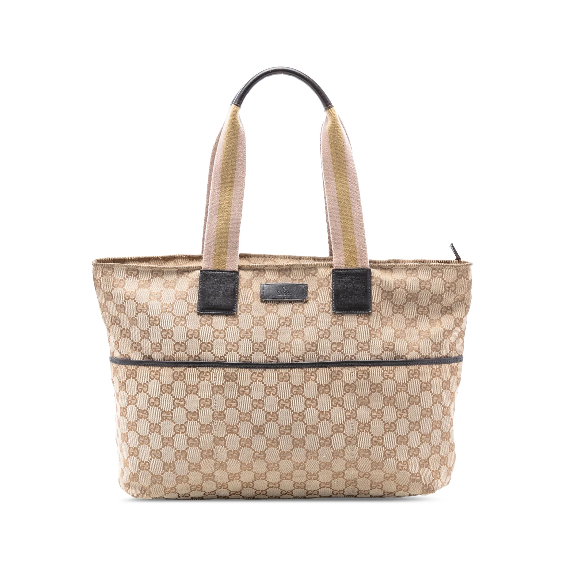 Diaper Web Strap Tote GG Canvas Large