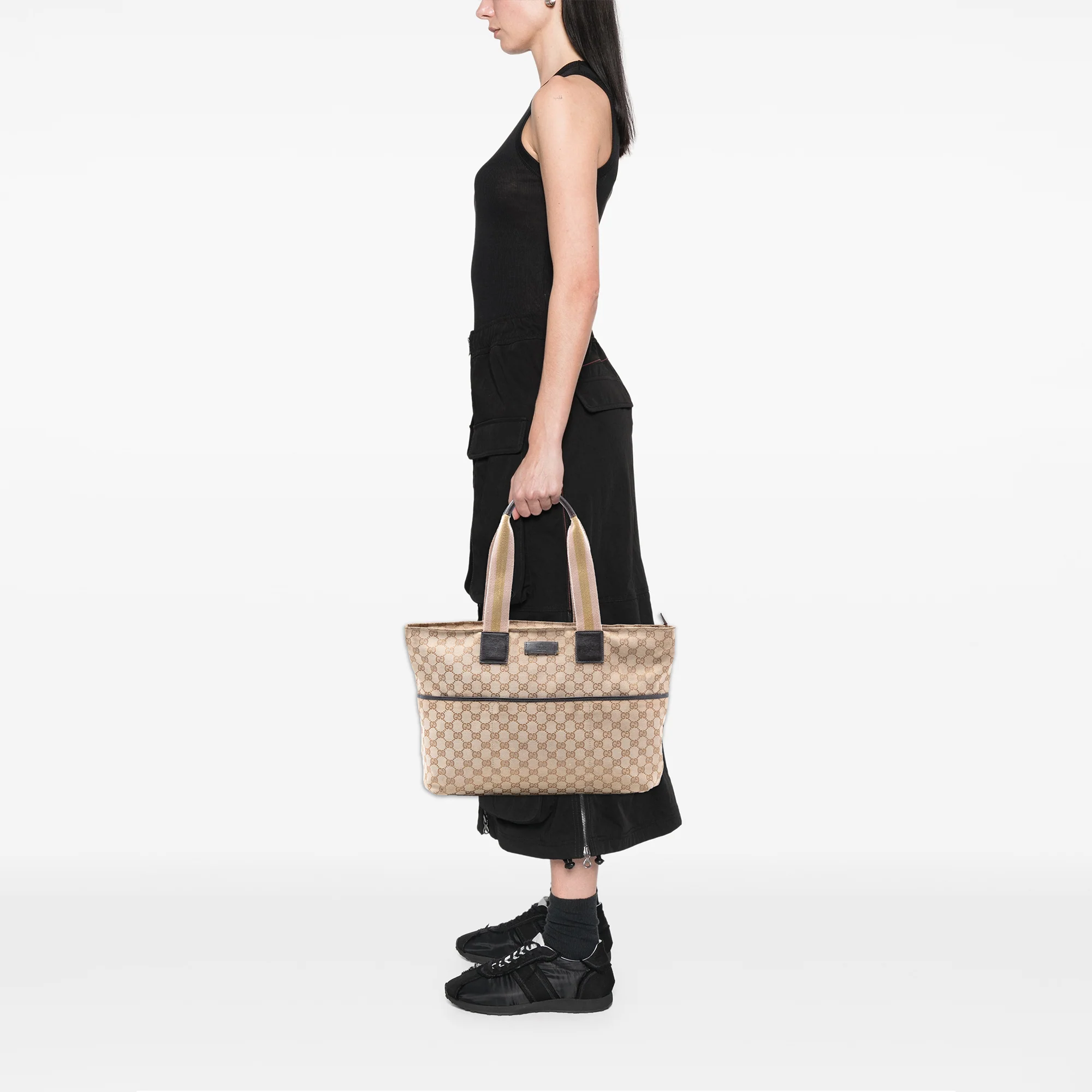 Diaper Web Strap Tote GG Canvas Large - Image 7