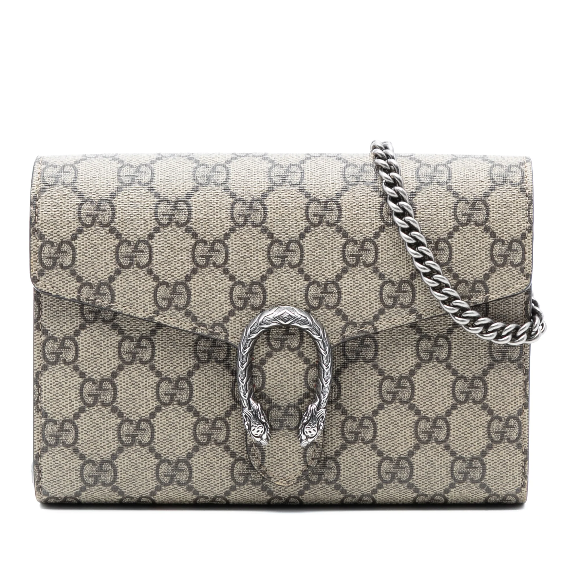 Dionysus Chain Wallet GG Coated Canvas Small