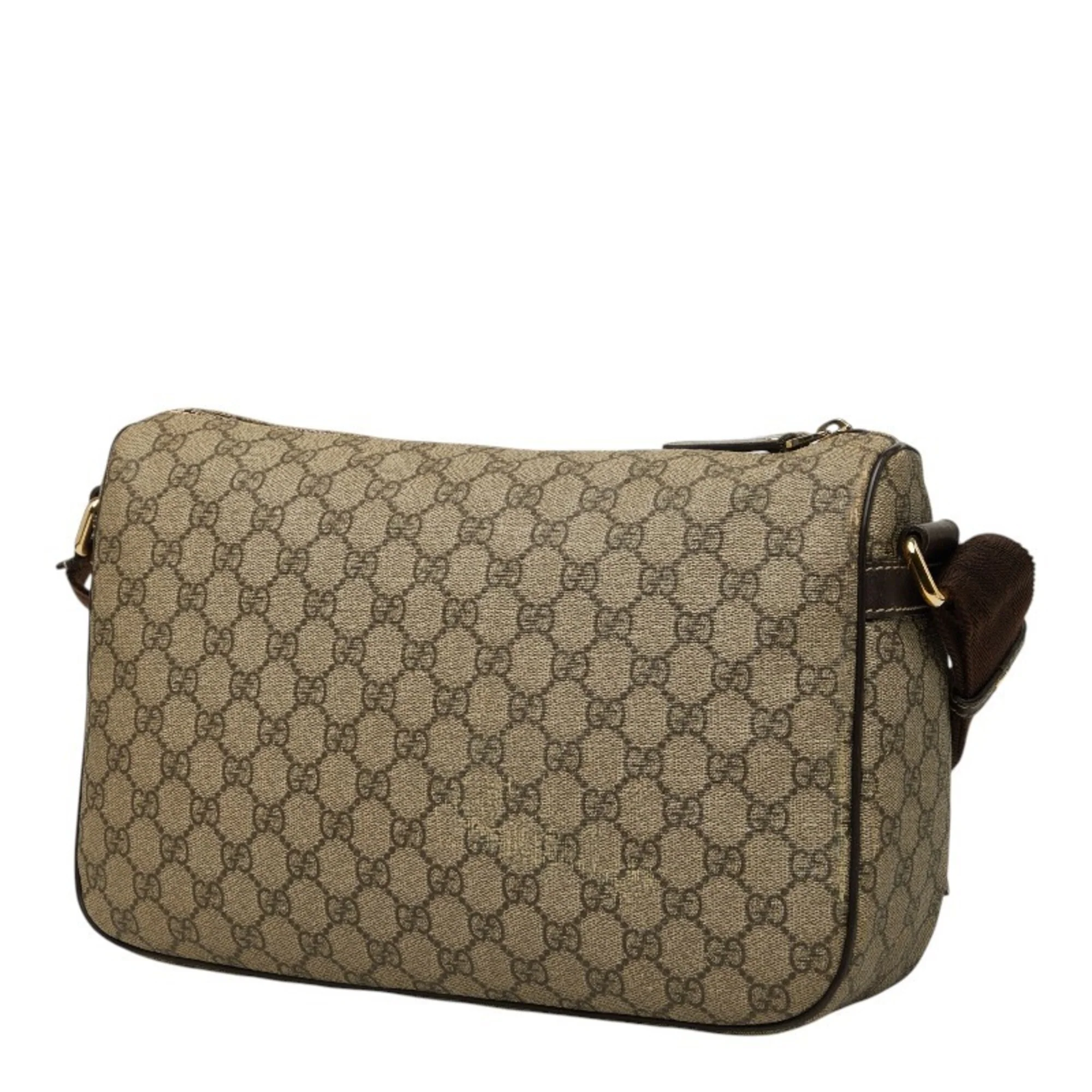 Double Pocket Messenger Bag GG Coated Canvas Large - Image 2
