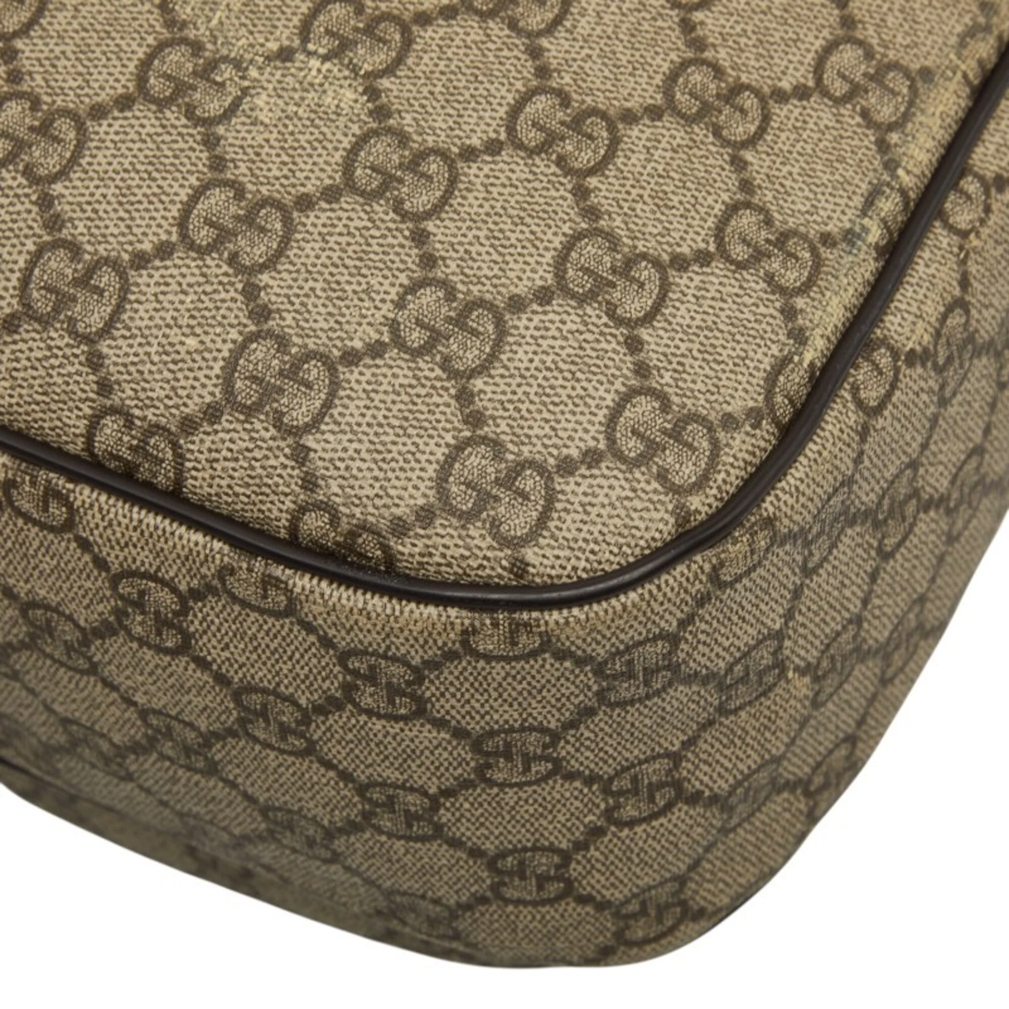 Double Pocket Messenger Bag GG Coated Canvas Large - Image 6