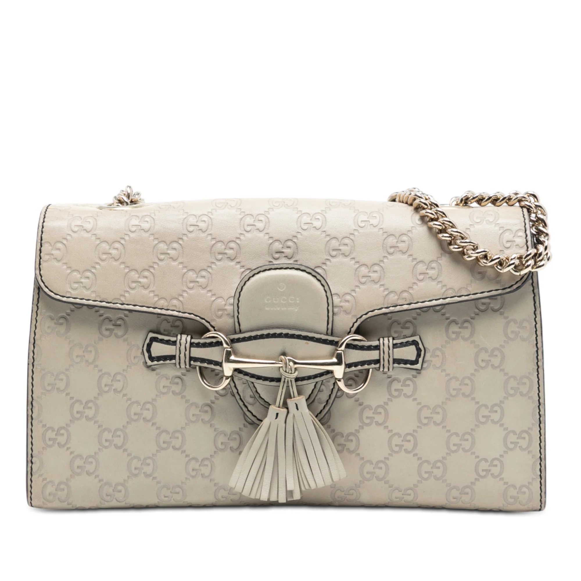 Emily Chain Flap Bag Guccissima Leather Medium