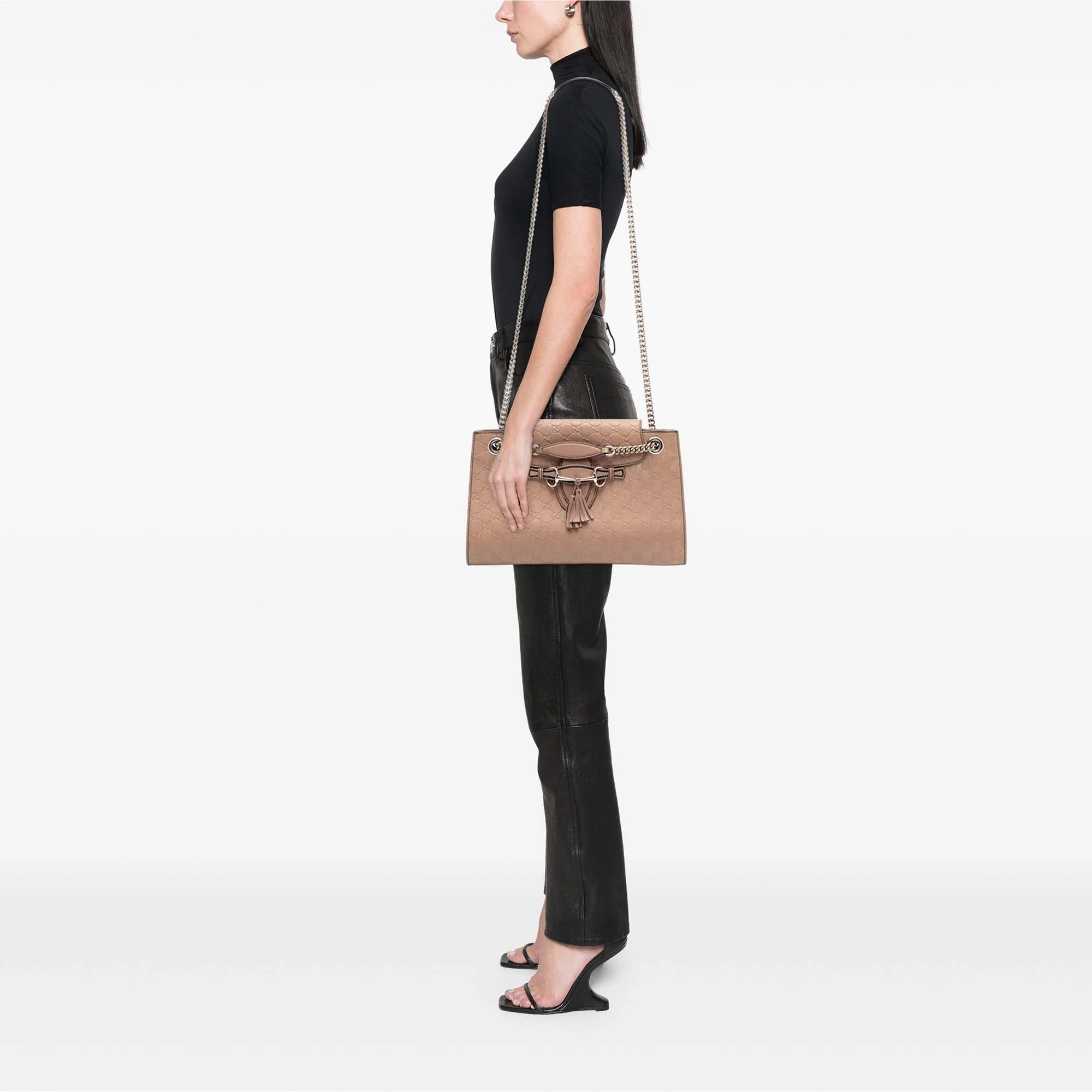 Emily Chain Flap Shoulder Bag Guccissima Leather Large - Image 7