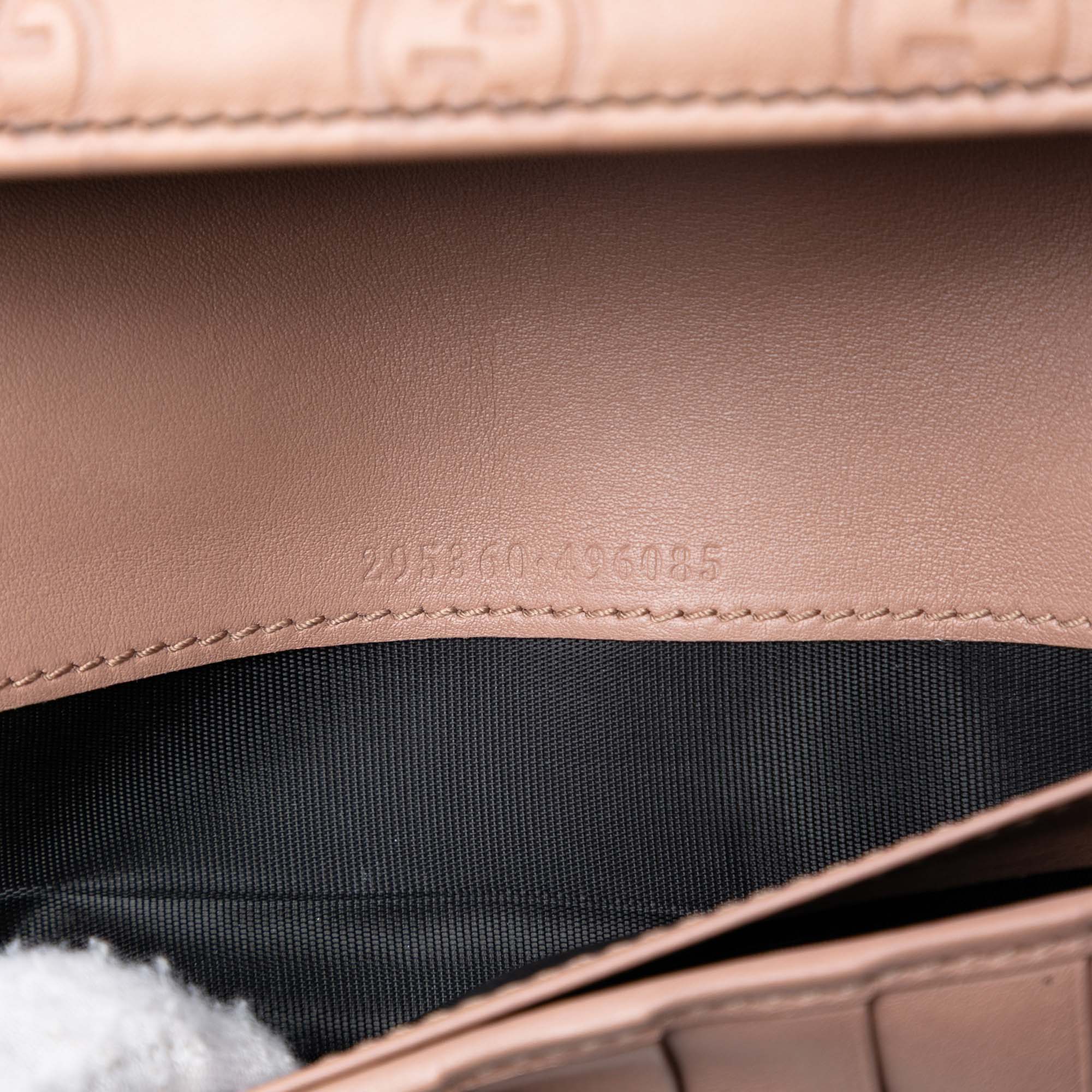 Emily Short Chain Wallet Guccissima Patent - Image 5