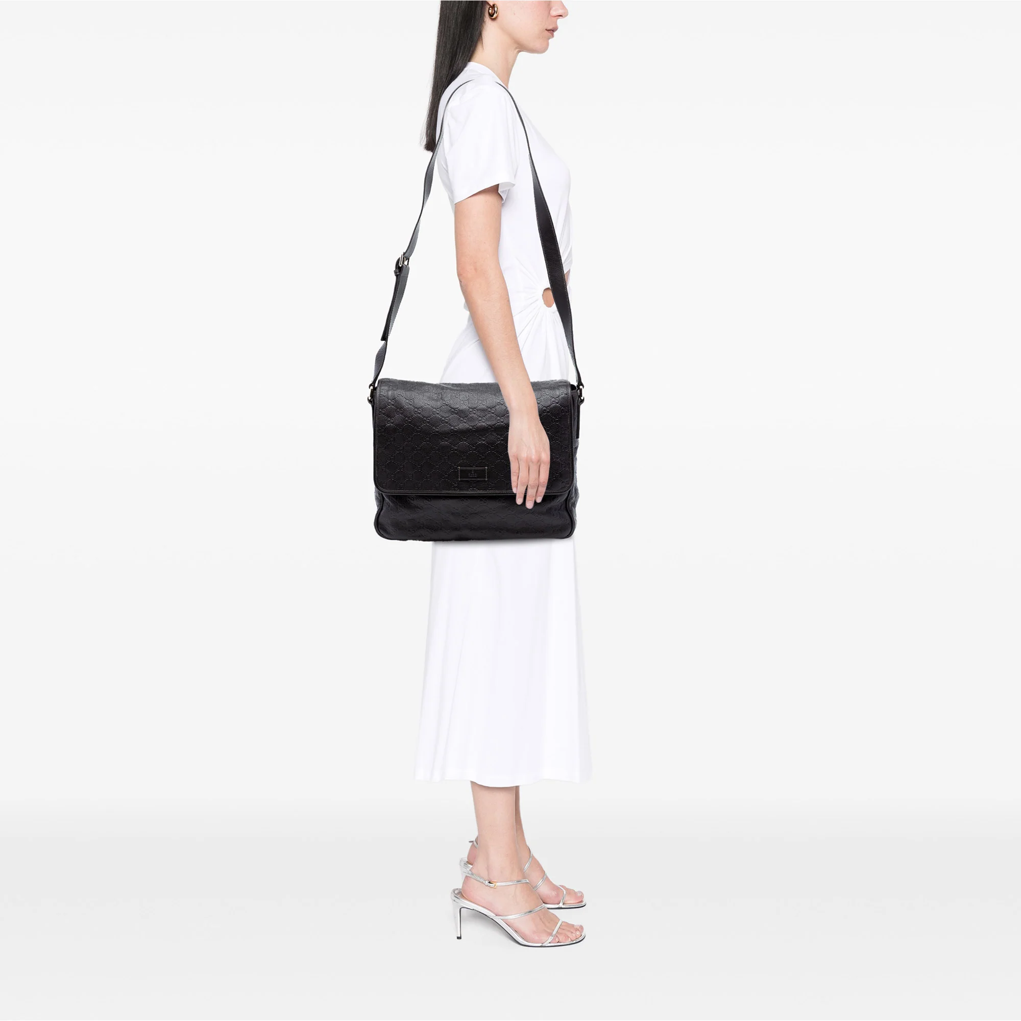 Flap Messenger Bag Guccissima Leather Large - Image 7