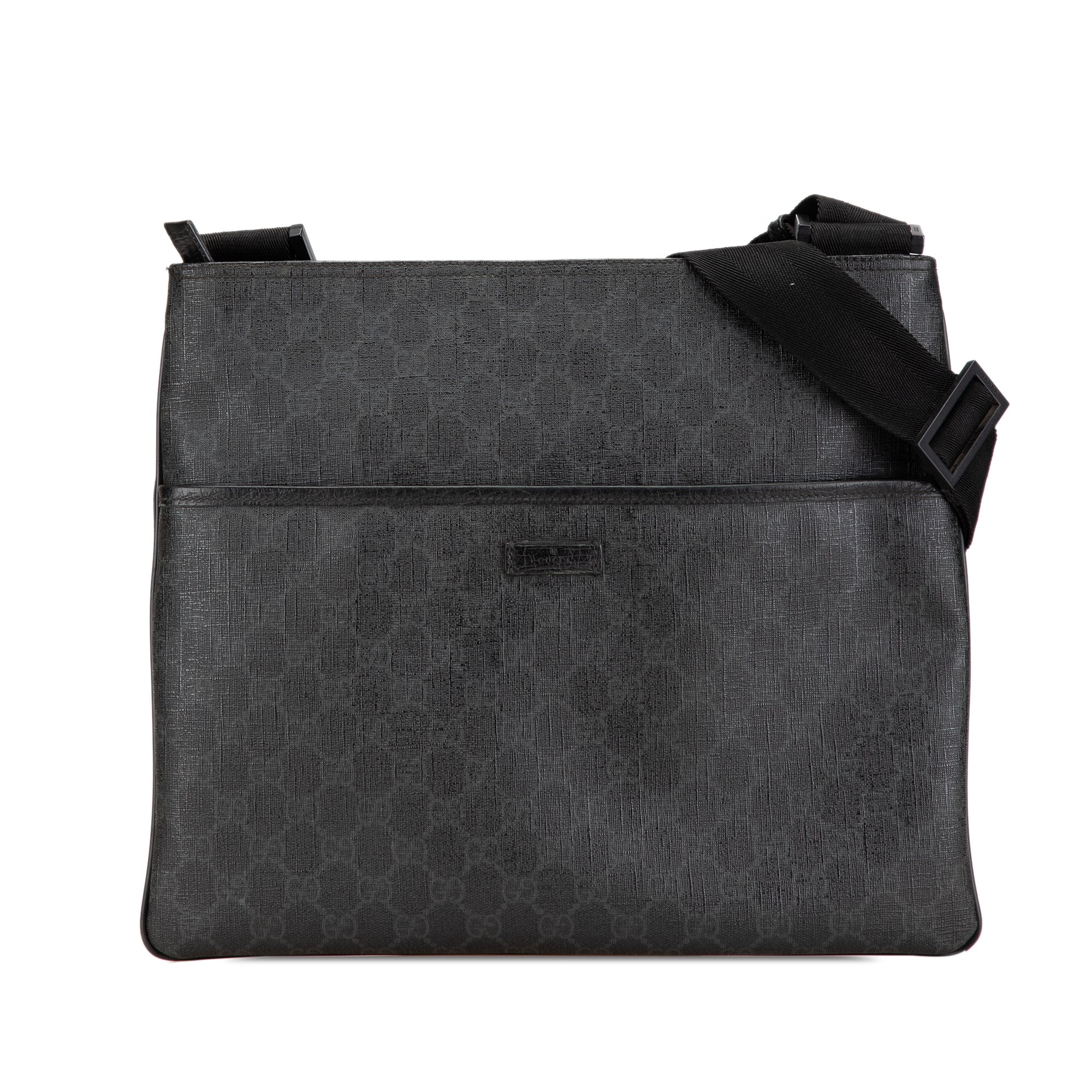 Flat Messenger Bag GG Coated Canvas Large