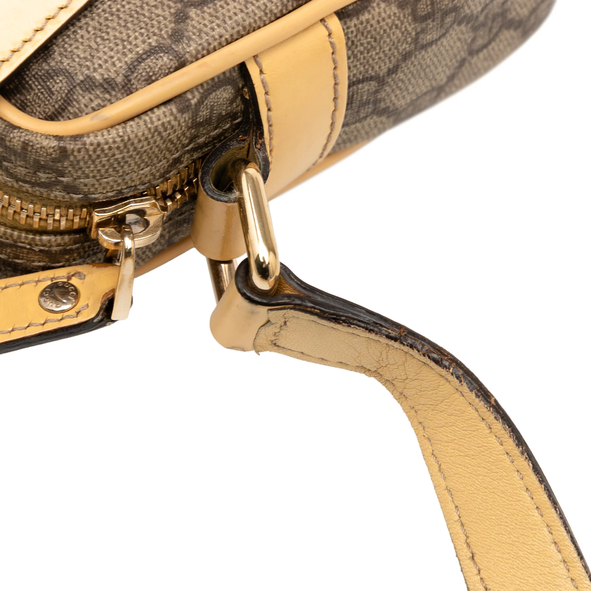 Front Zip Camera Bag GG Coated Canvas Small - Image 8