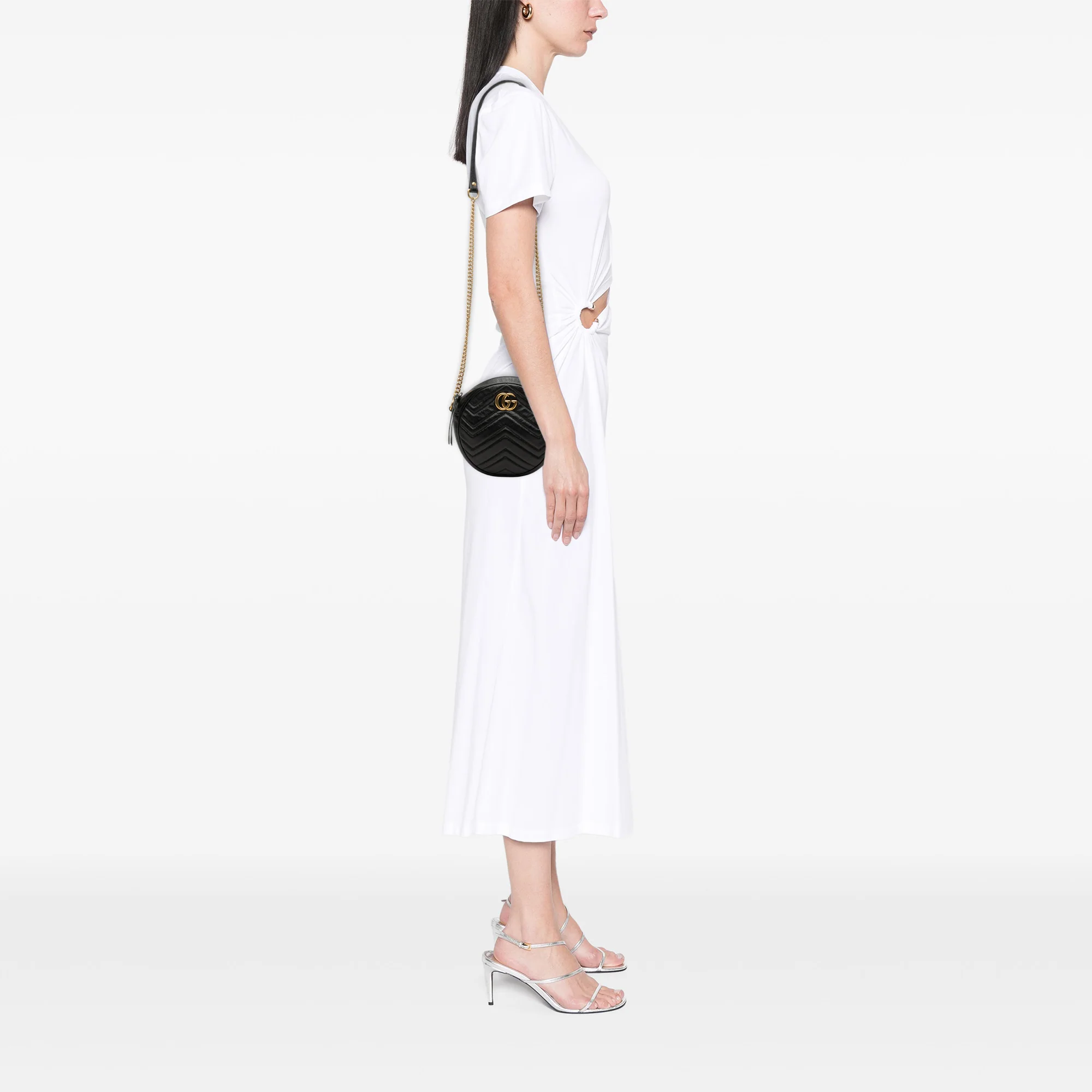 GG Marmont Round Shoulder Bag Matelasse Leather Mini - Image 7