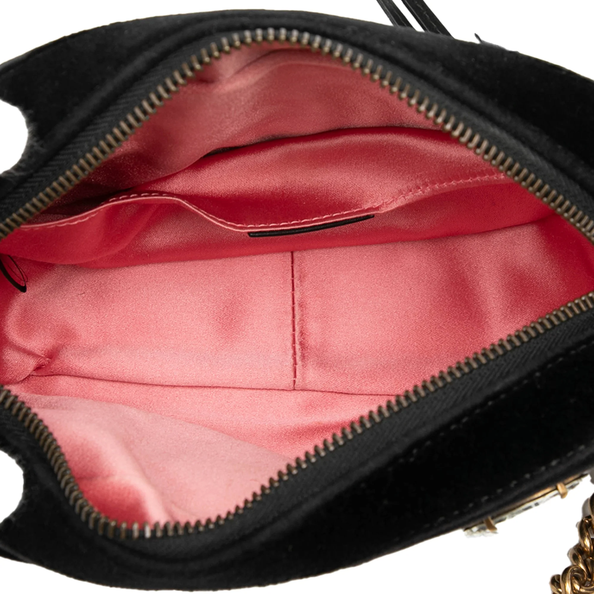 GG Marmont Shoulder Bag Crystal Embellished Matelasse Velvet Mini - Image 4