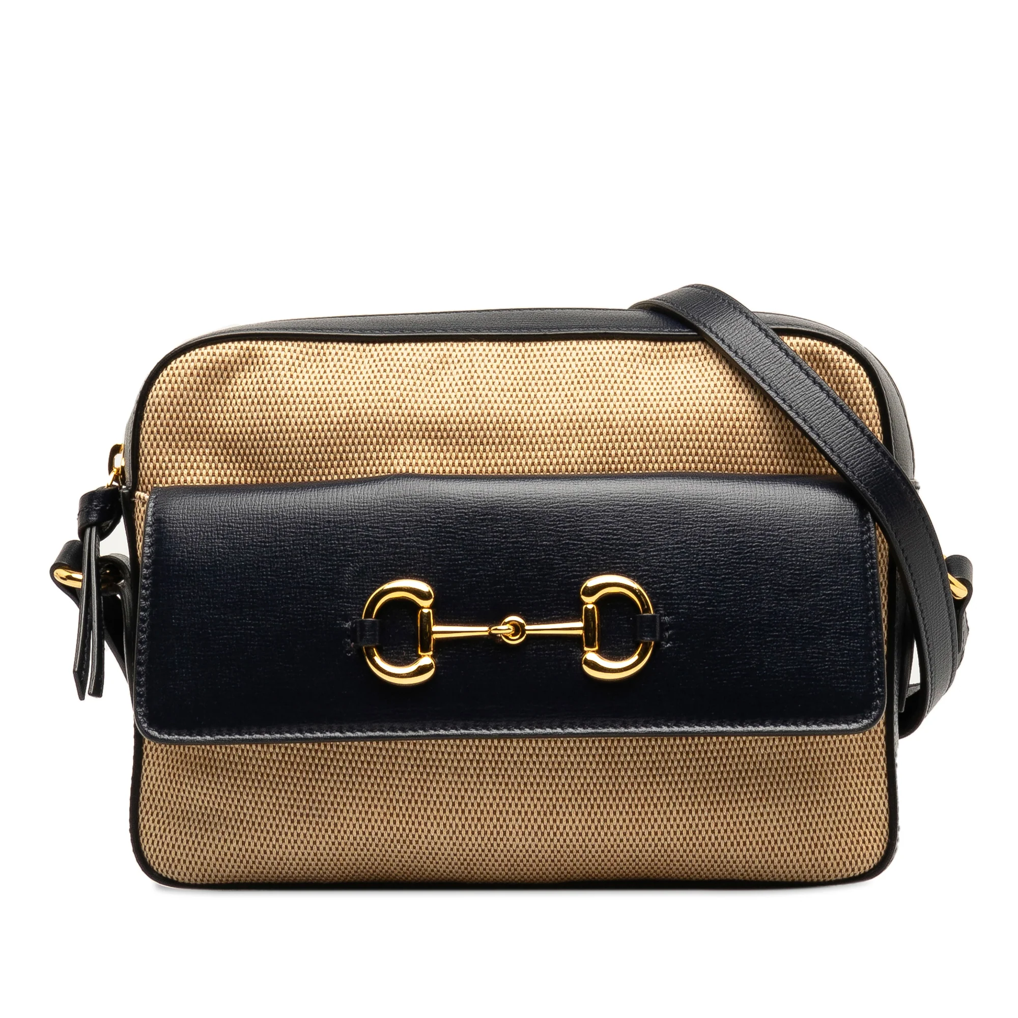 Horsebit 1955 Flap Pocket Camera Bag Canvas and Leather Small
