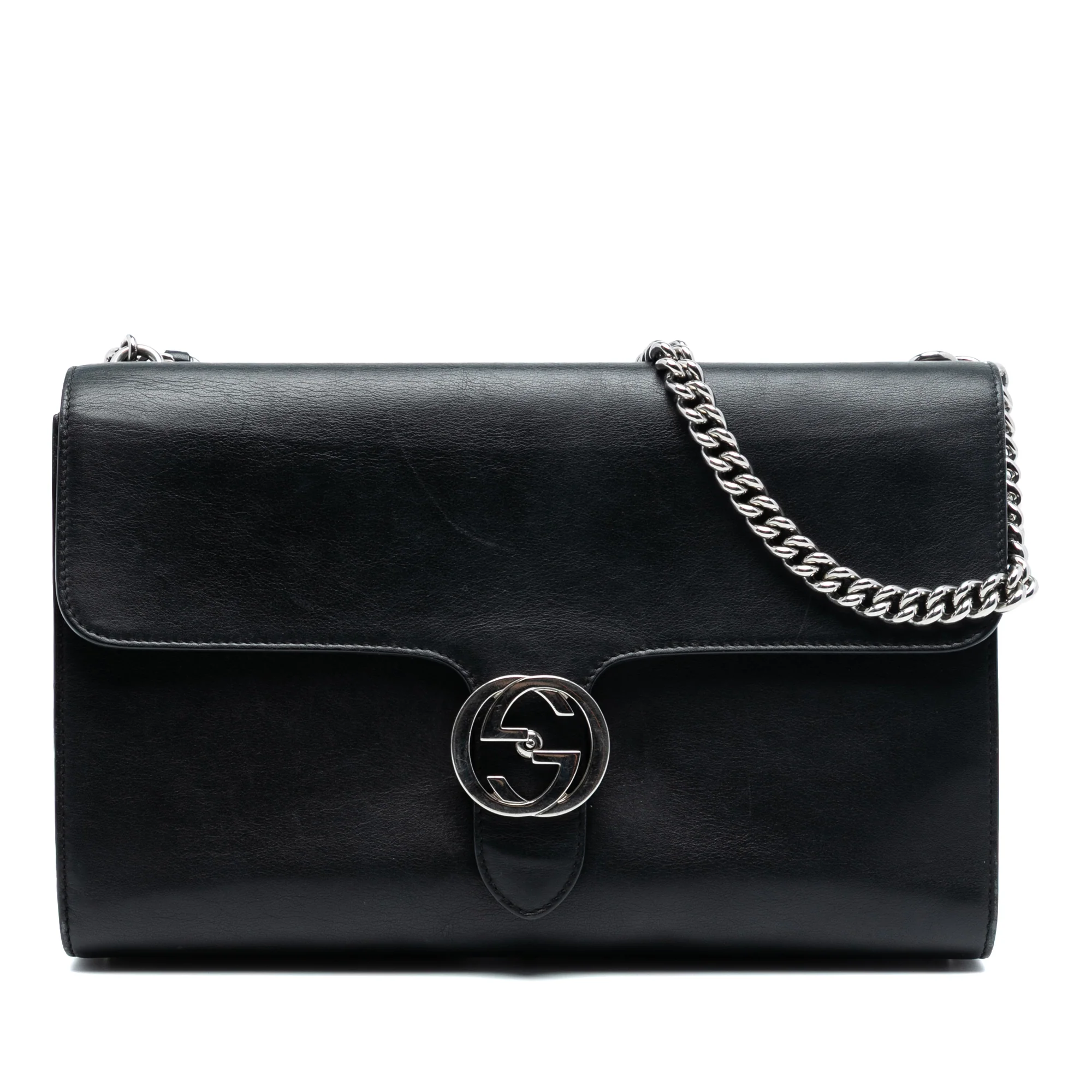 Interlocking Shoulder Bag Leather Medium