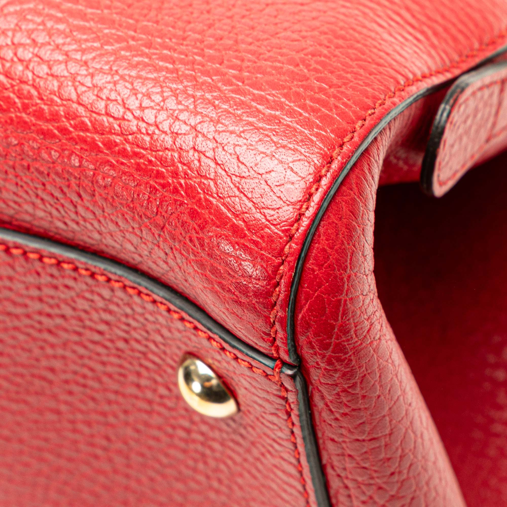 Lady Dollar Handle Bag Leather Medium - Image 8