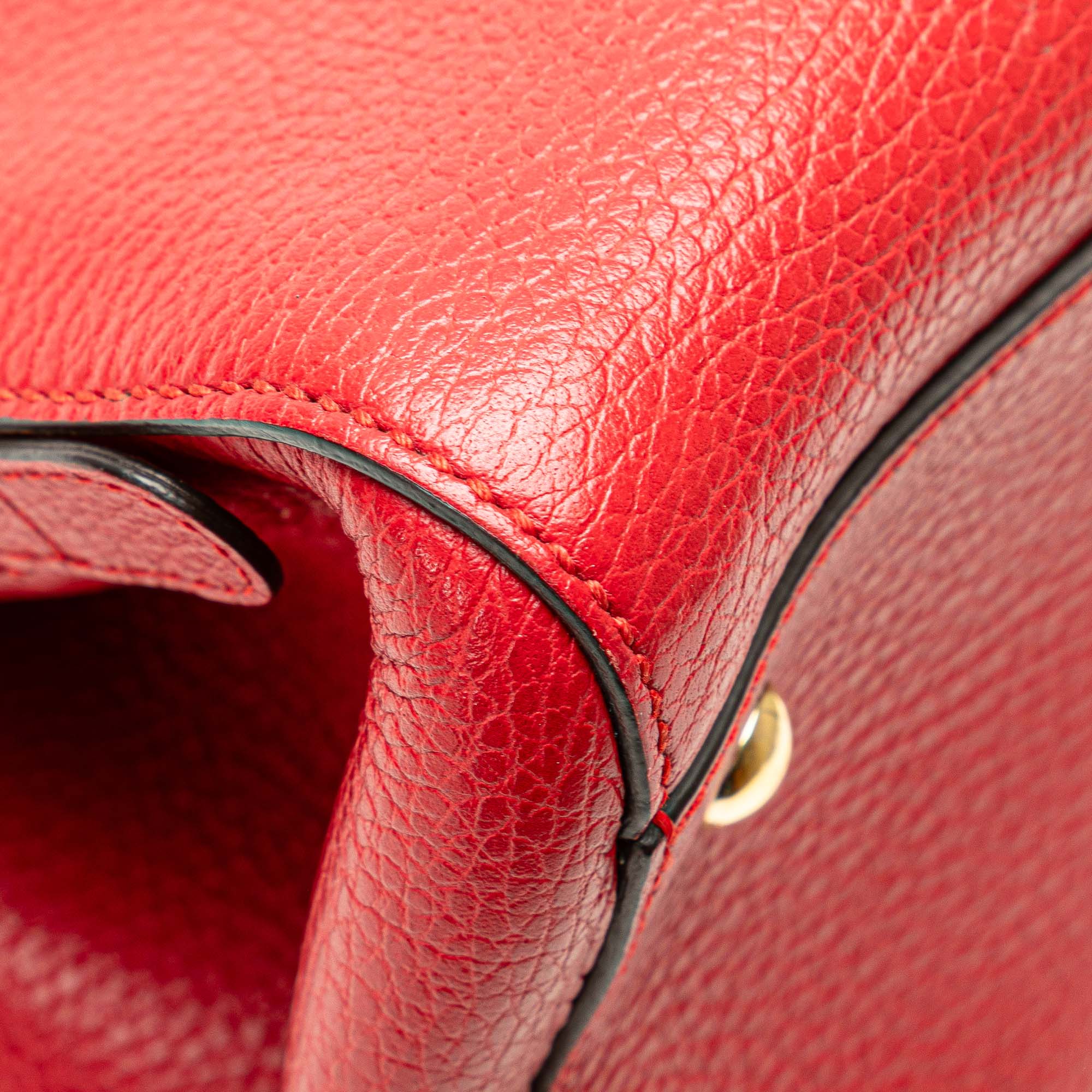 Lady Dollar Handle Bag Leather Medium - Image 9