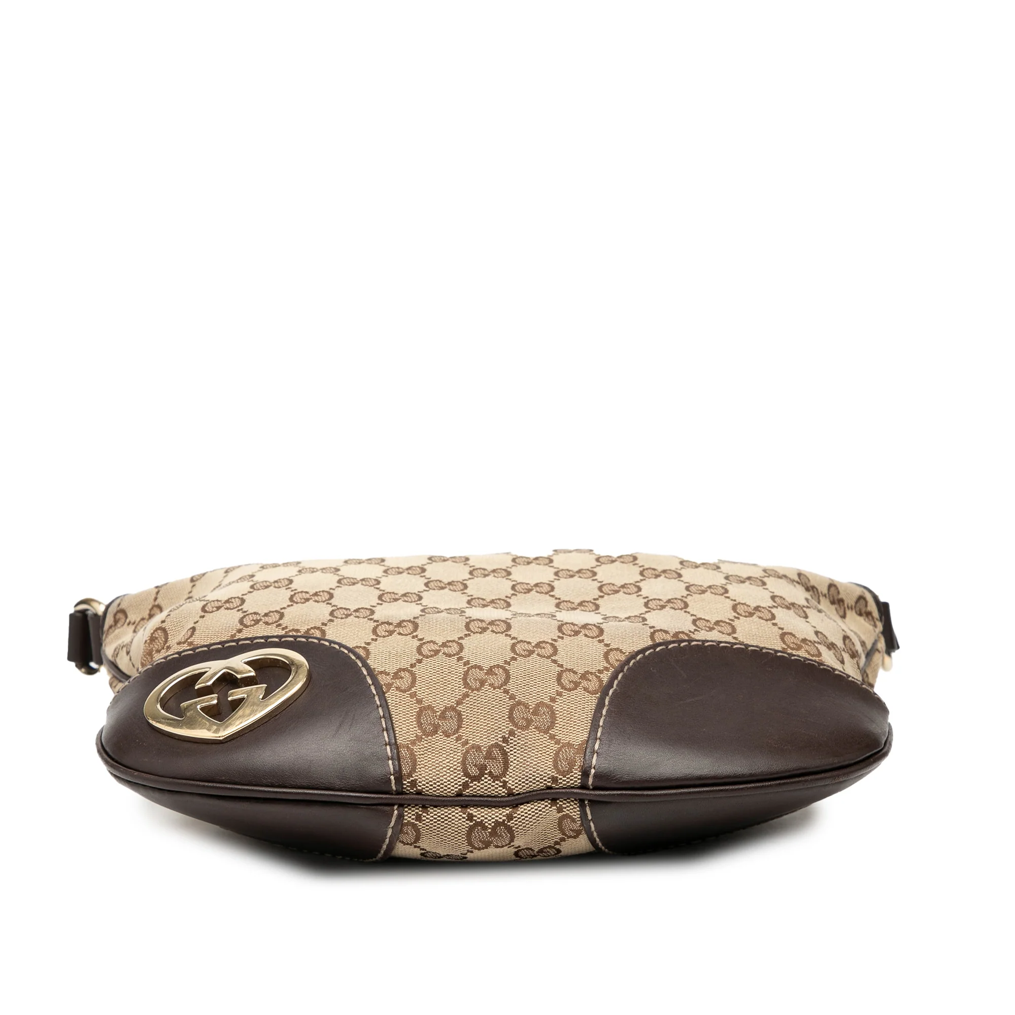 Lovely Heart Interlocking G Crossbody Bag GG Canvas with Leather - Image 3