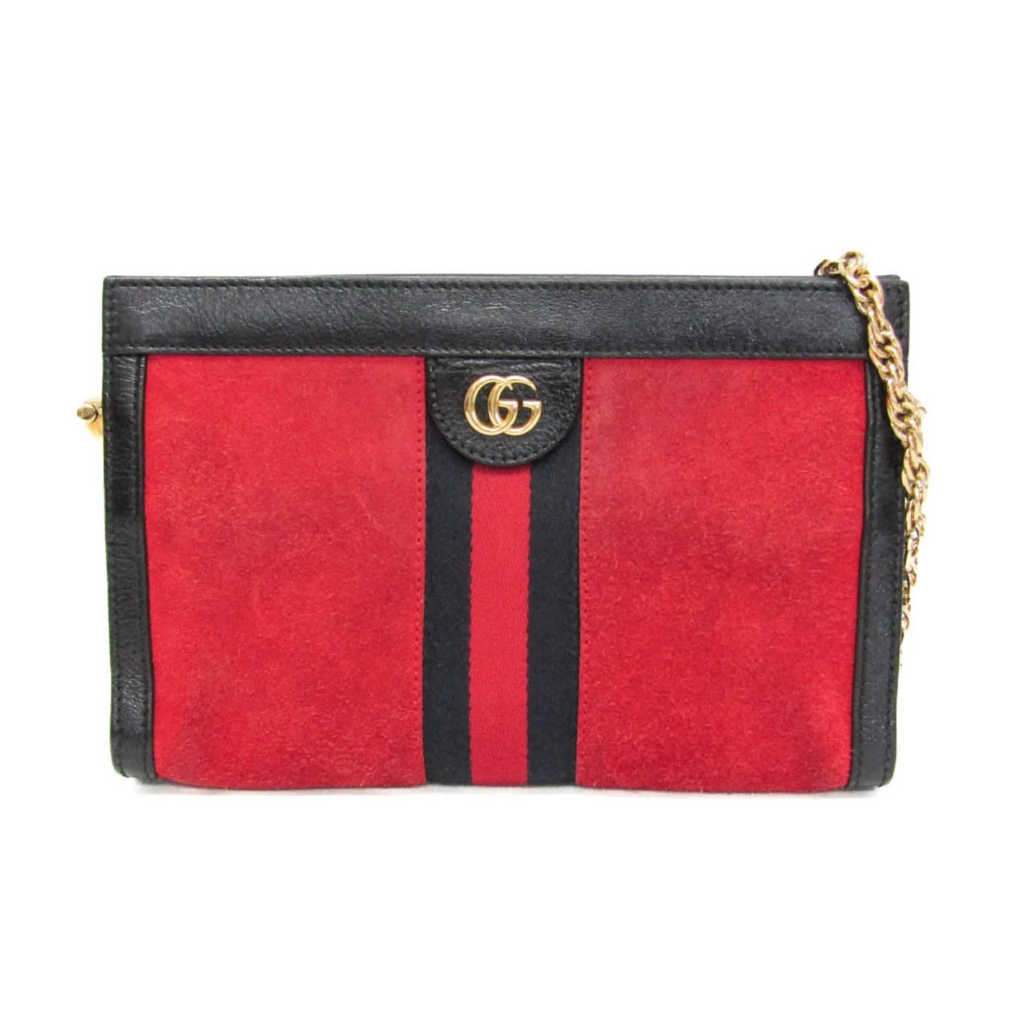 Ophidia Chain Shoulder Bag Suede Small