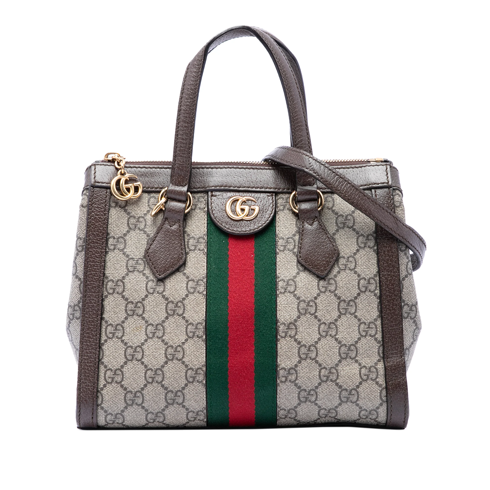 Ophidia Top Handle Tote GG Coated Canvas Small