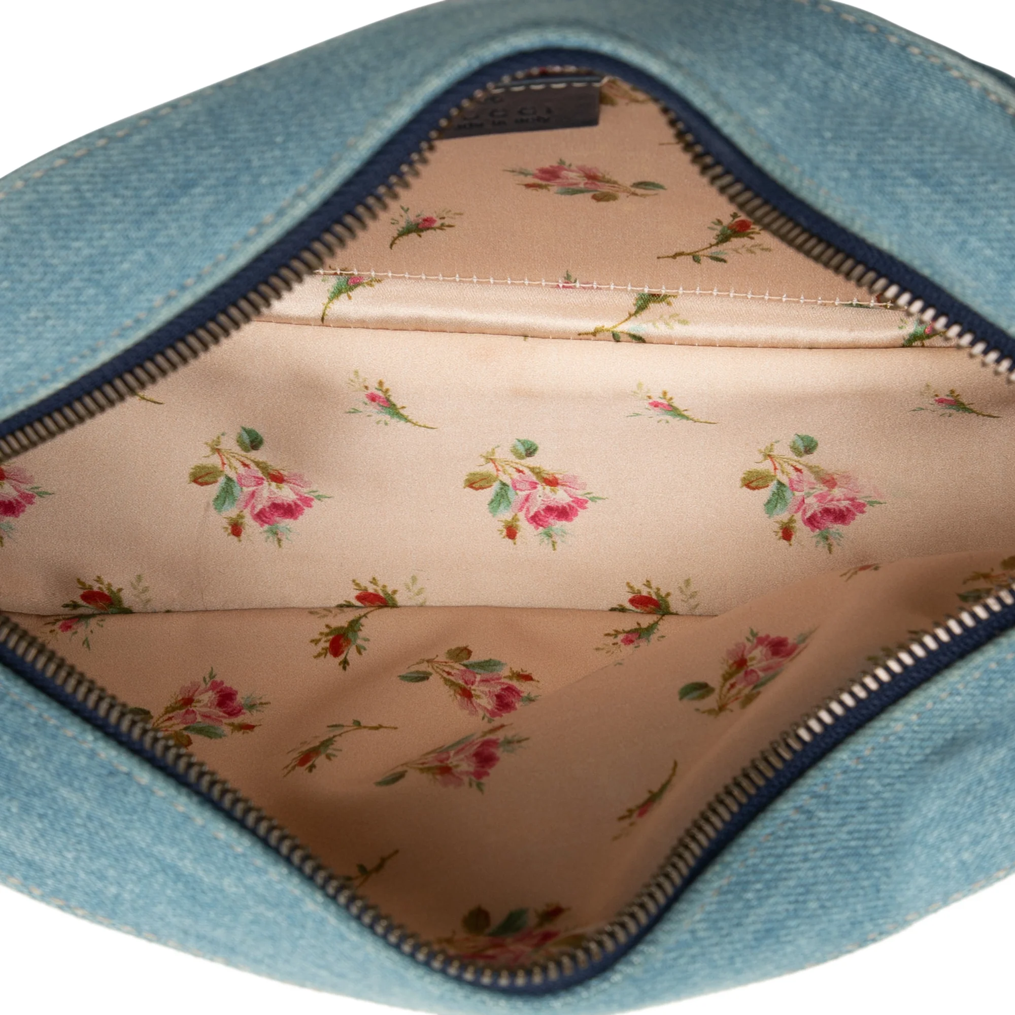Pearly GG Marmont Shoulder Bag Matelasse Denim Small - Image 4