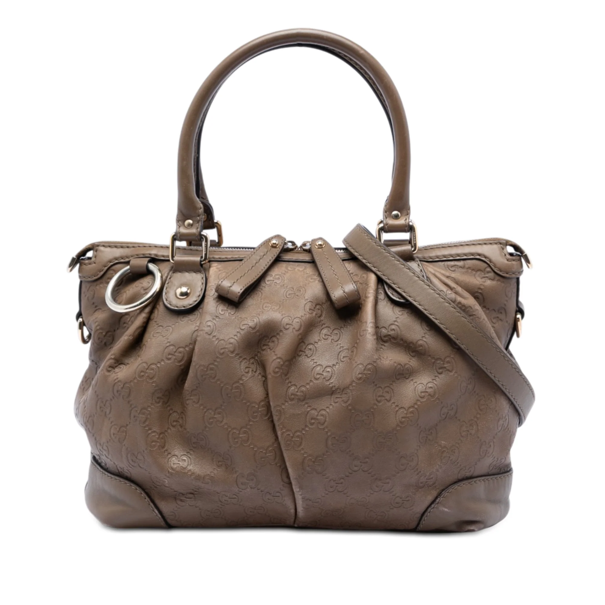 Sukey Top Handle Satchel Guccissima Leather Medium